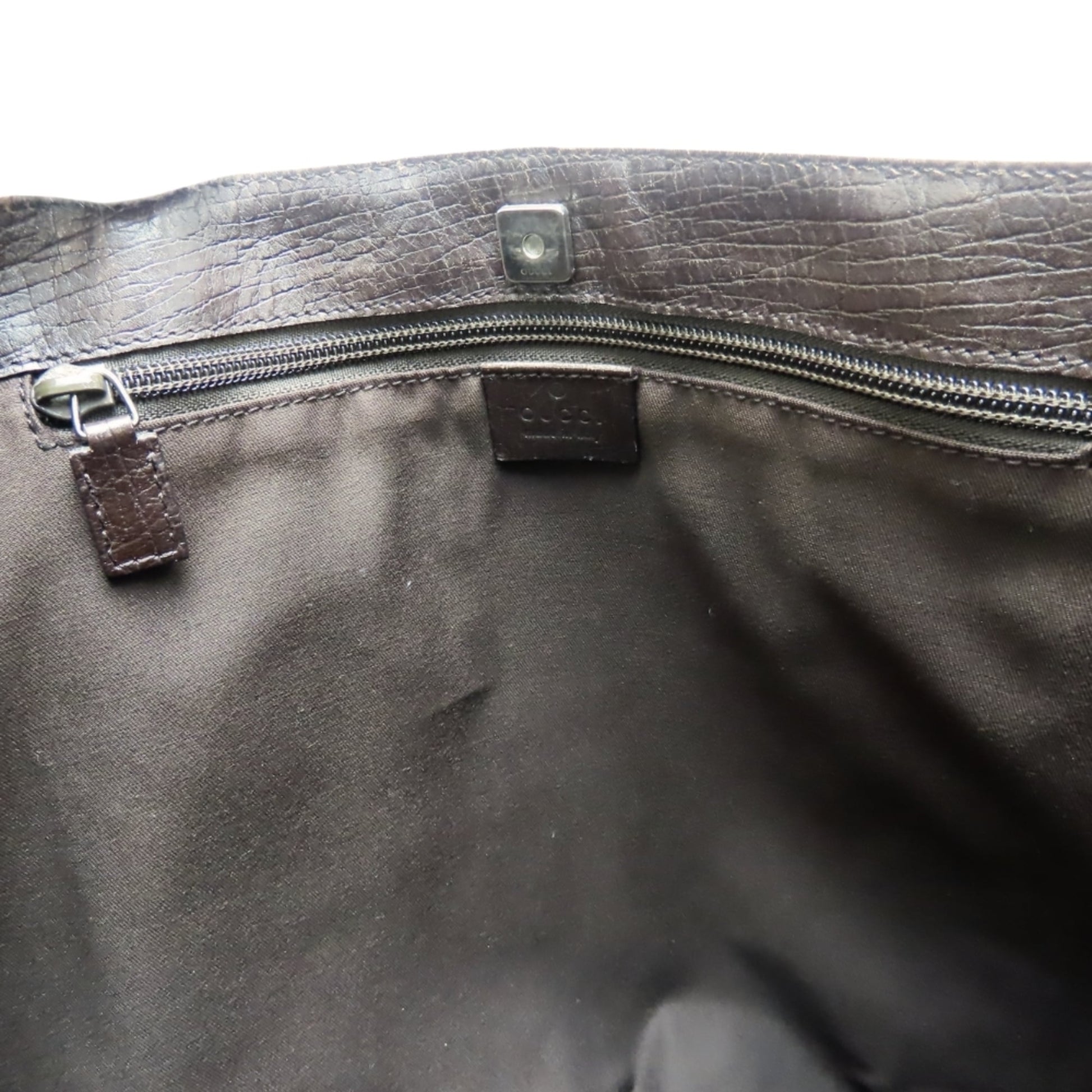 Gucci Beige Brown Gg Supreme Leather Tote Bag