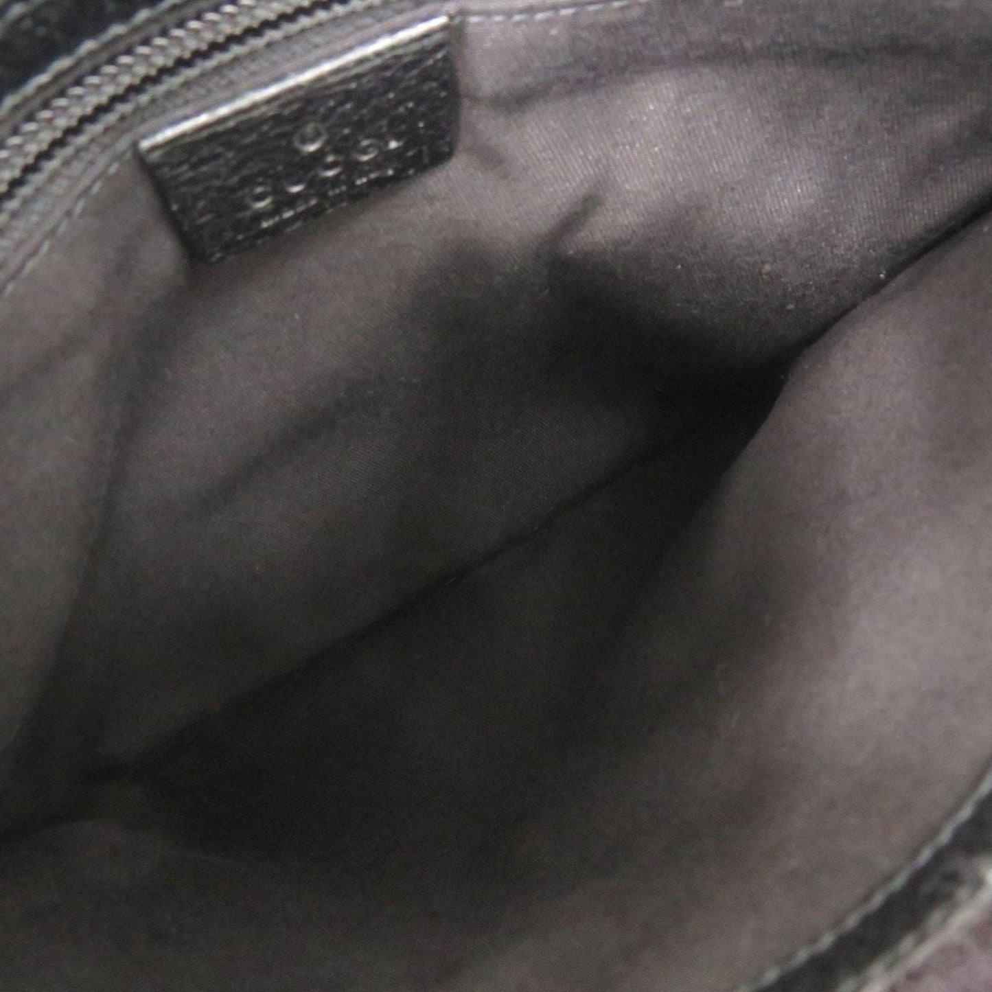Gucci Black Gg Canvas Leather Shoulder Bag