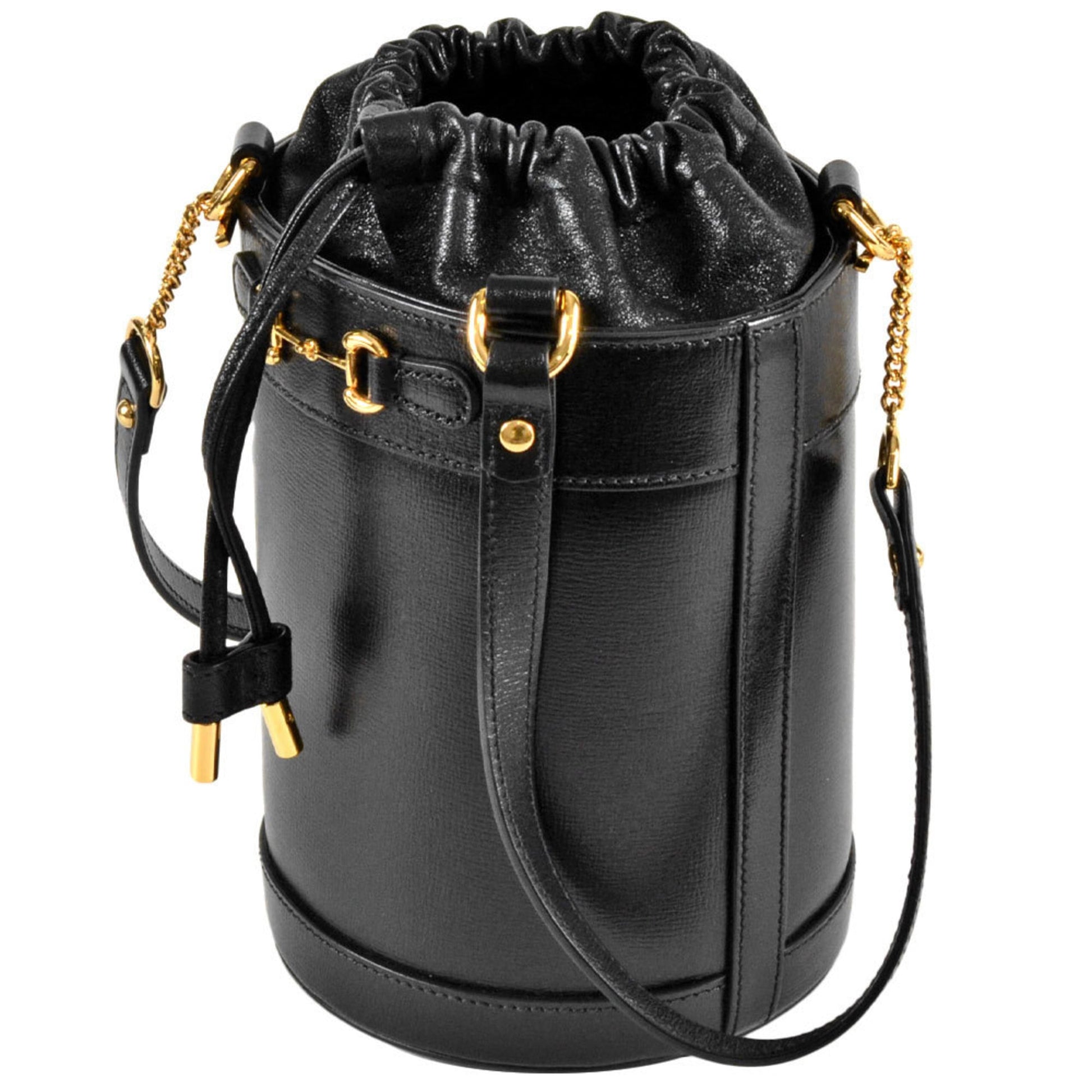 Gucci Black Leather Handbag Shoulder Bag