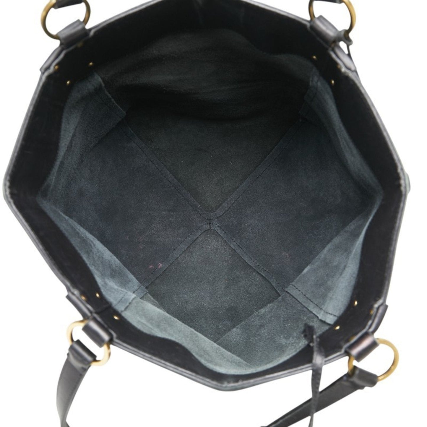 Gucci Black Leather Handbag Tote Bag
