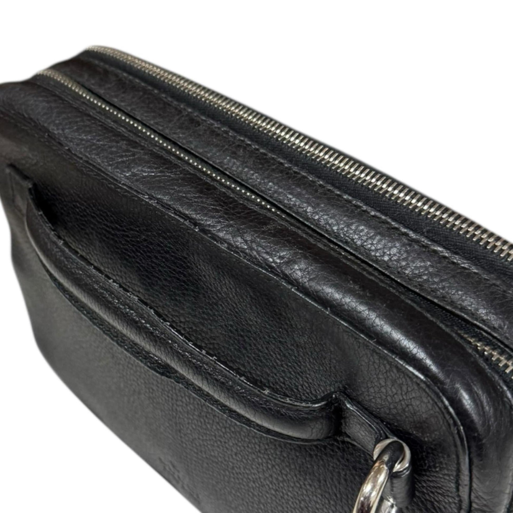 Gucci Black Leather Clutch Bag