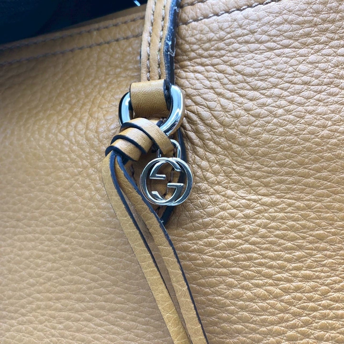 Gucci Yellow Leather Tote Bag