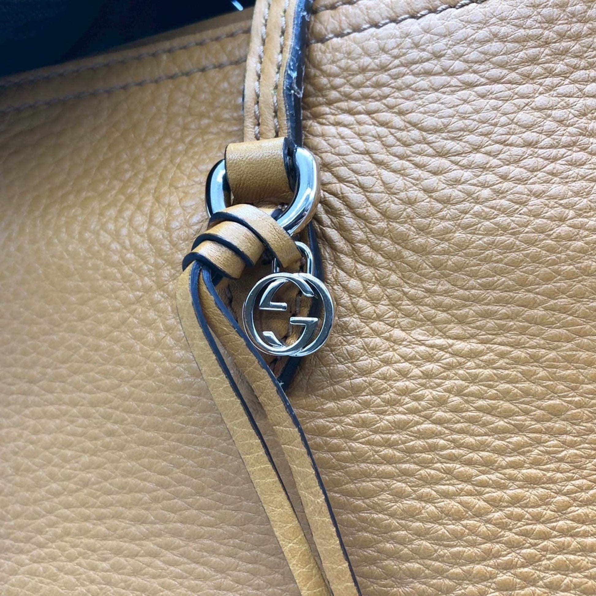 Gucci Yellow Leather Tote Bag