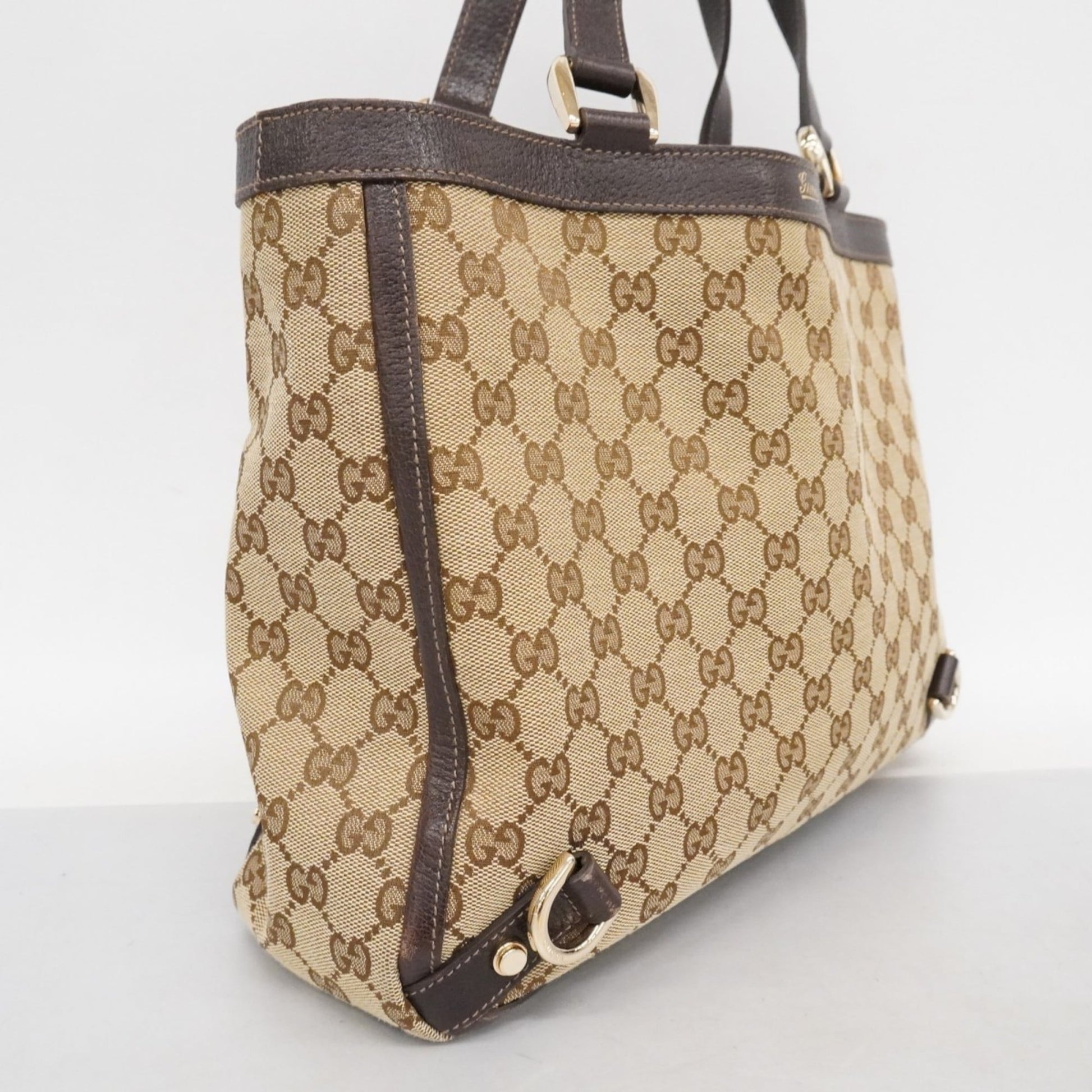 Gucci Brown Canvas Tote Bag