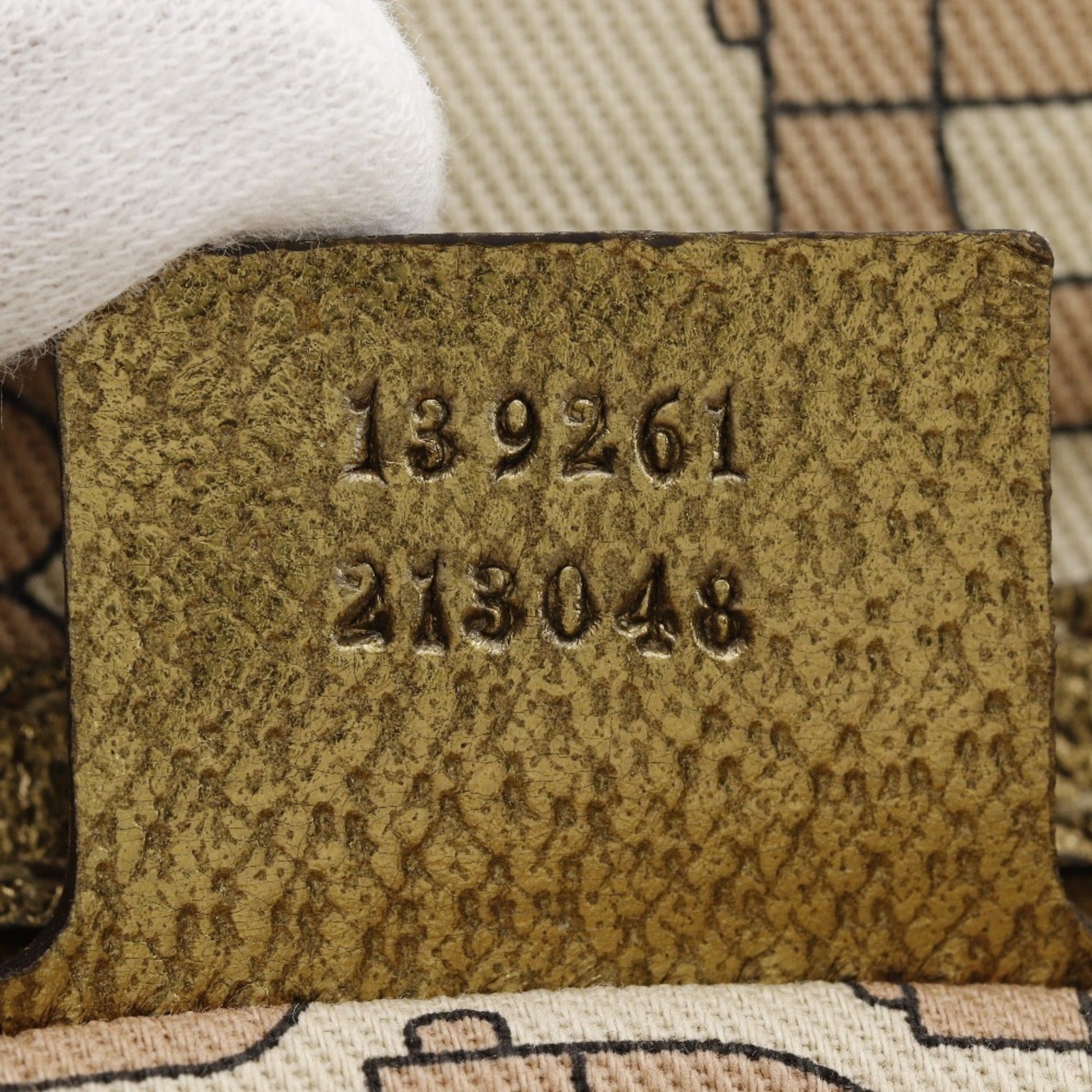 Gucci Brown Gg Canvas Leather Handbag