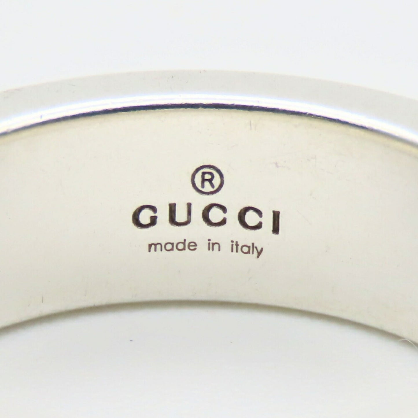 Gucci Silver Turquoise Enamel Silver 925 Band Ring