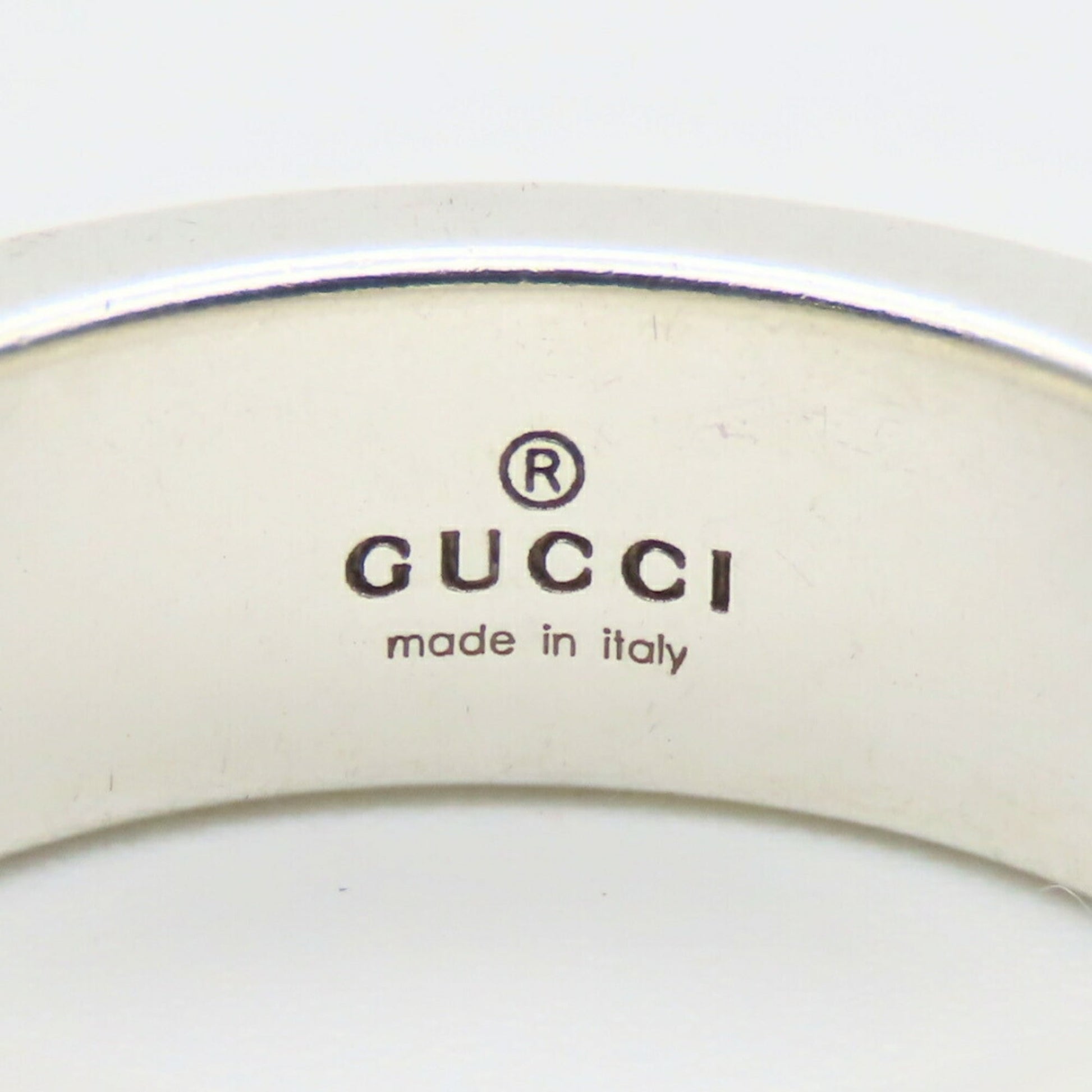 Gucci Silver Turquoise Enamel Silver 925 Band Ring