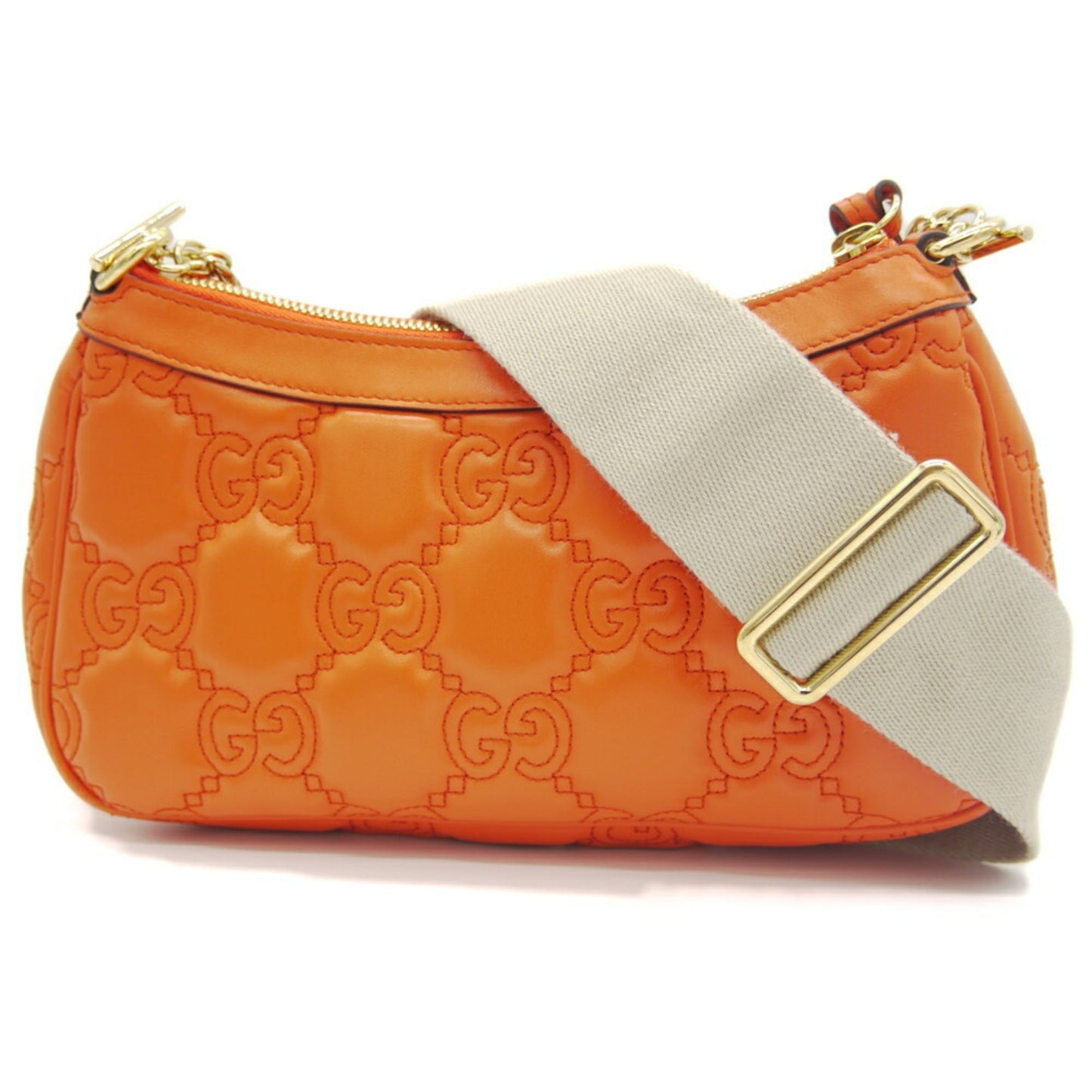 Gucci Orange Leather Handbag Shoulder Bag