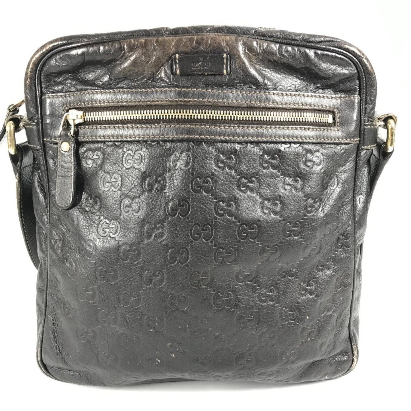 Gucci Brown Leather Pochette Shoulder Bag