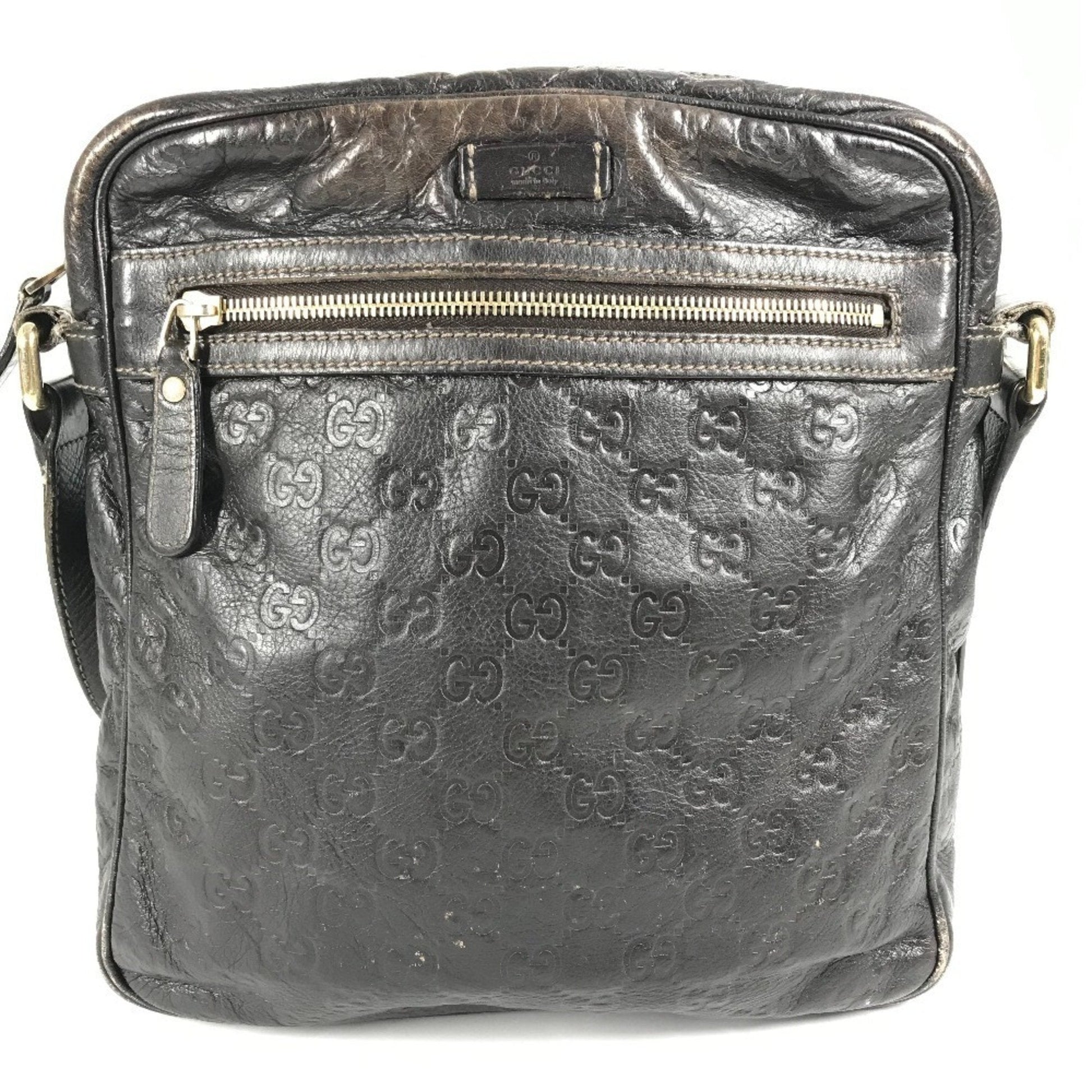 Gucci Brown Leather Pochette Shoulder Bag