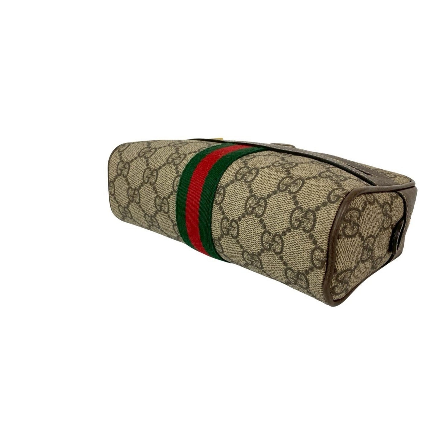 Gucci Brown Green Red Color Leather Pvc Shoulder Bag Sling Bag