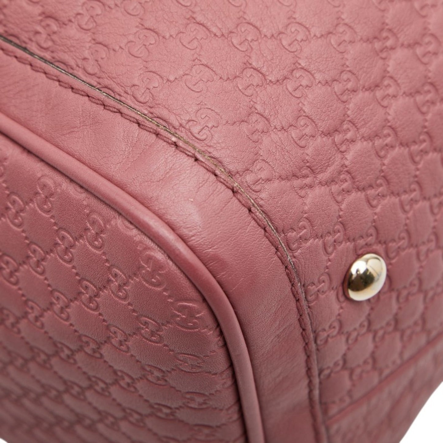 Gucci Pink Leather Boston Bag Shoulder Bag