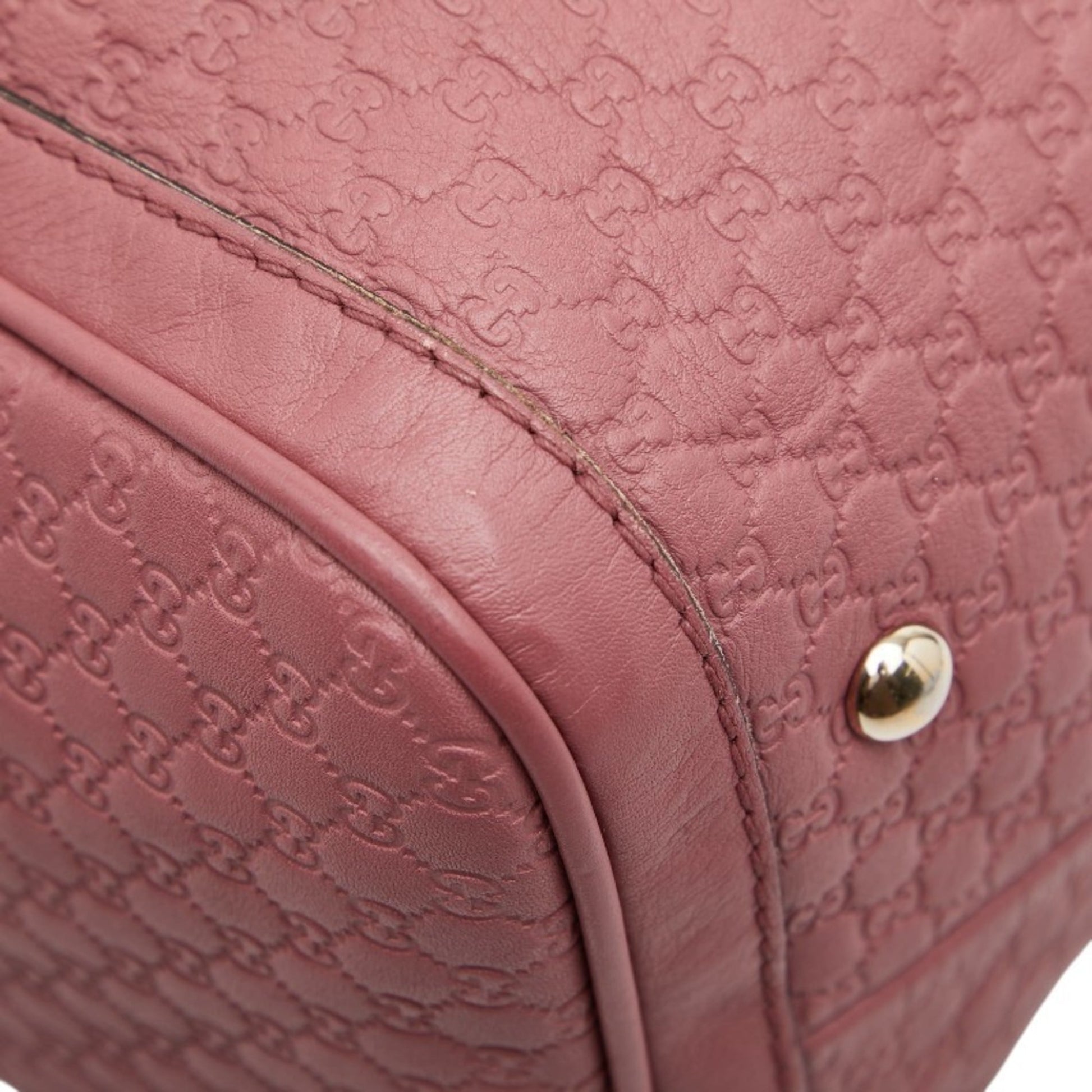 Gucci Pink Leather Boston Bag Shoulder Bag