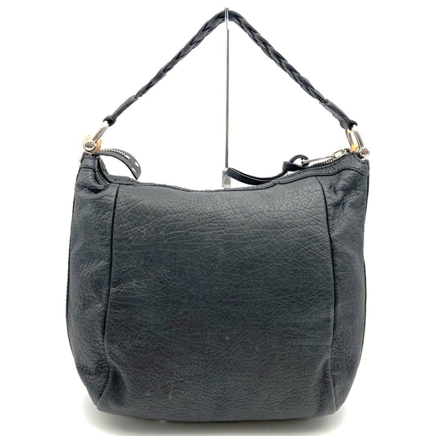 Gucci Black Bamboo Leather Handbag Shoulder Bag