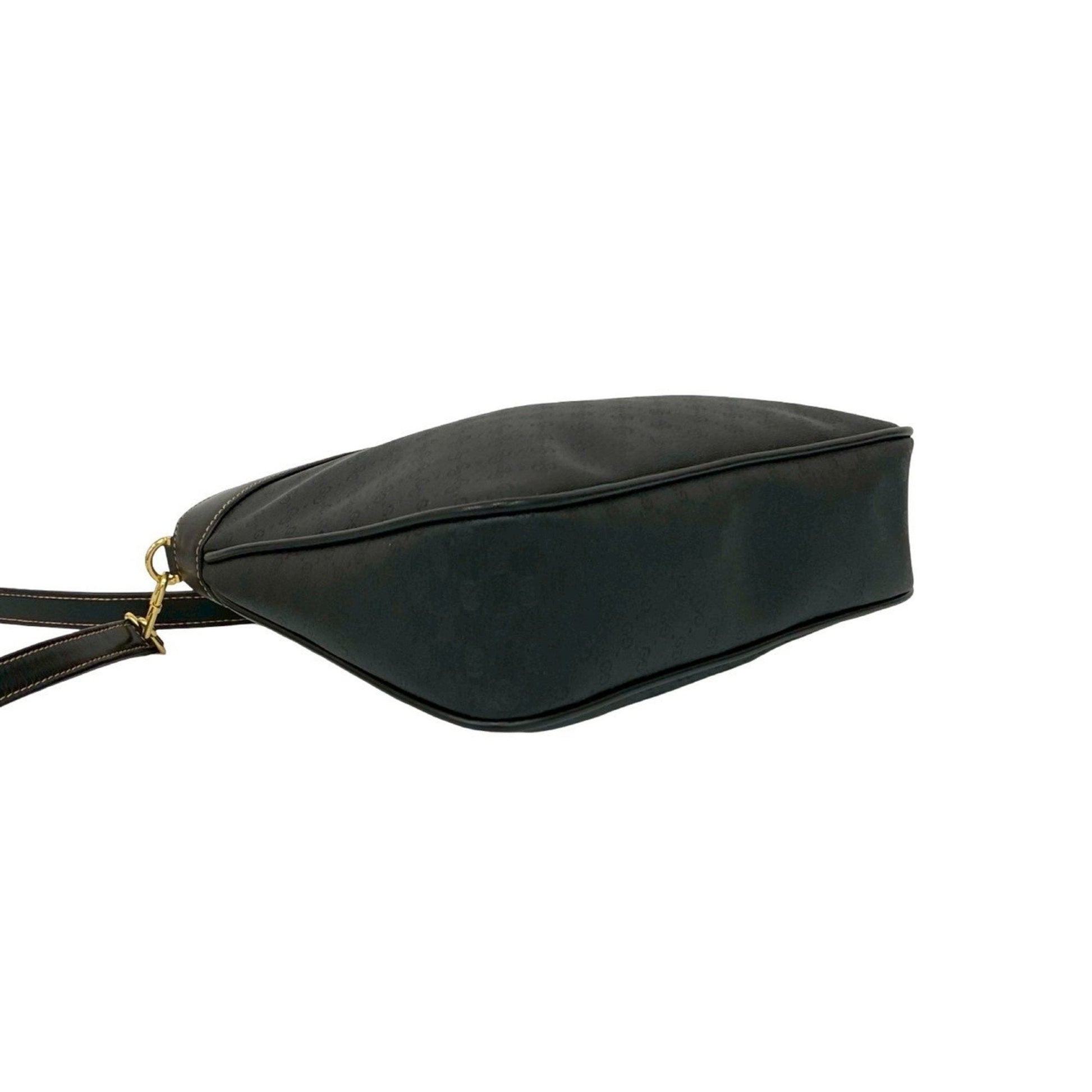 Gucci Black Leather Pvc Pochette Shoulder Bag