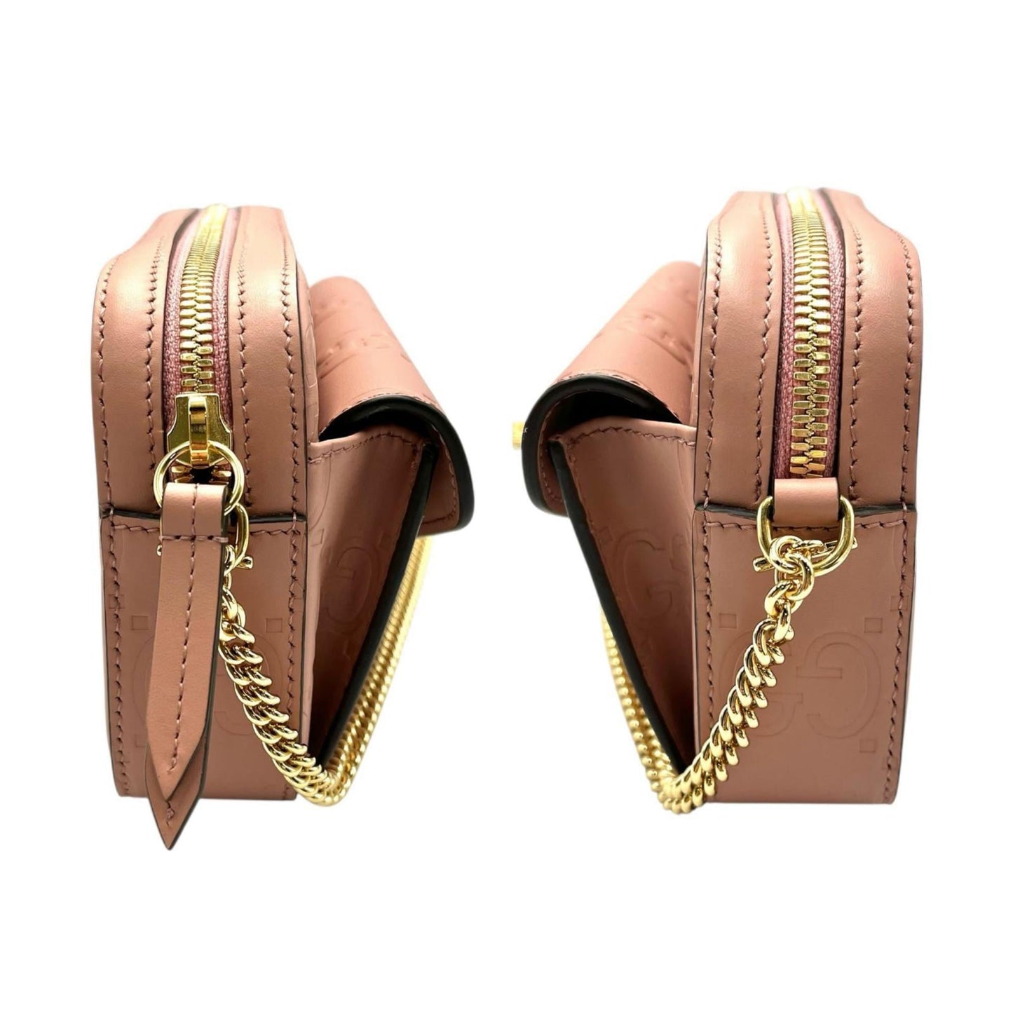 Gucci Pink Leather Shoulder Bag