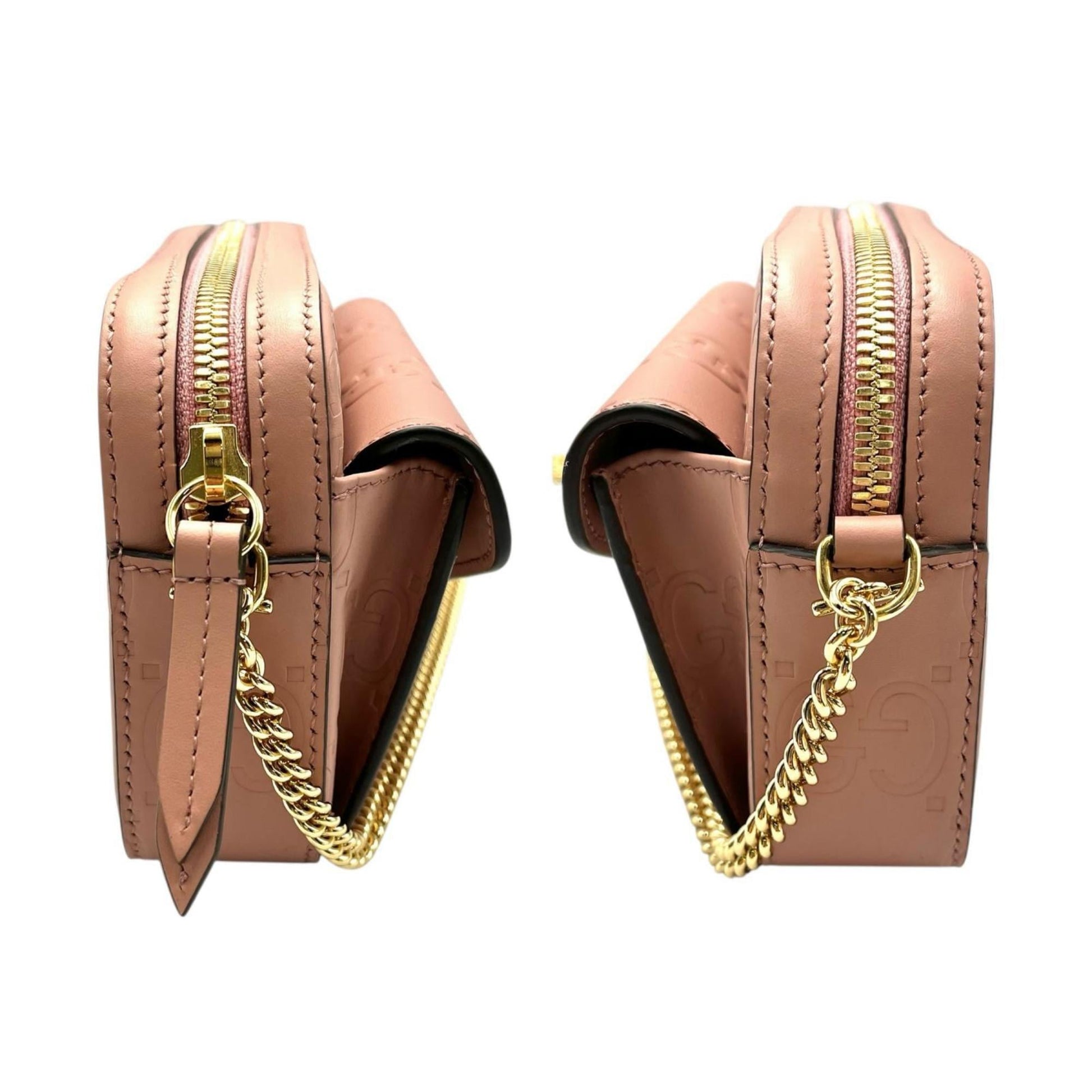 Gucci Pink Leather Shoulder Bag