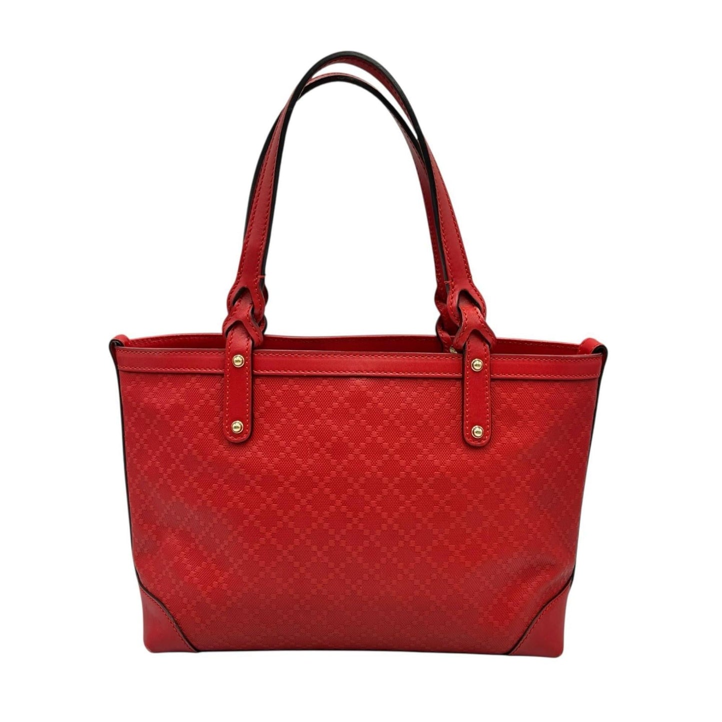 Gucci Red Color Leather Pouch Tote Bag