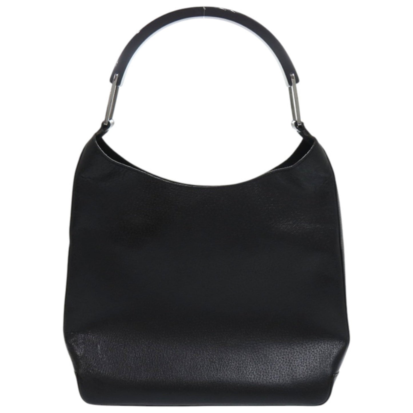 Gucci Black Suede Plastic Leather Shoulder Bag