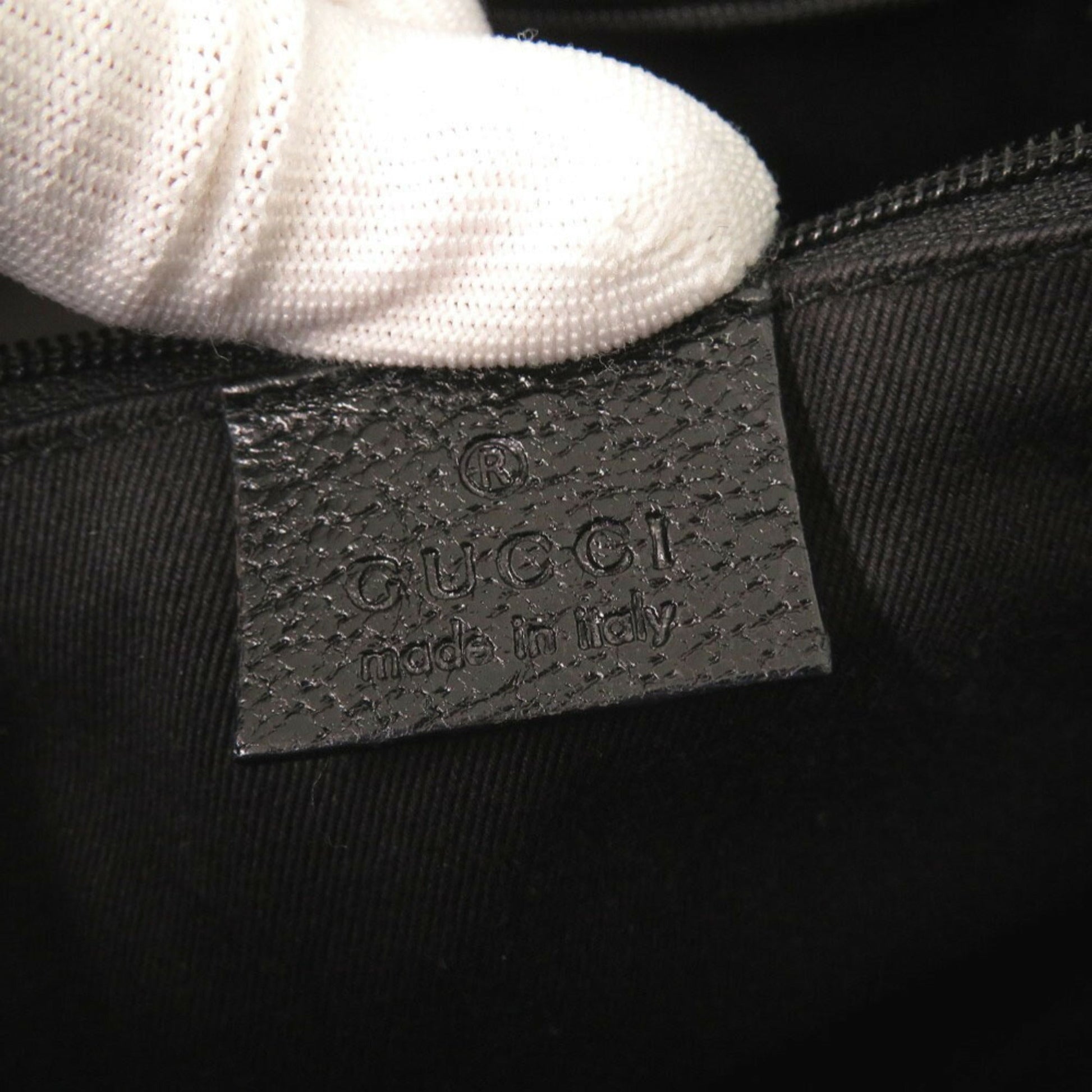 Gucci Black Gg Canvas Handbag Tote Bag