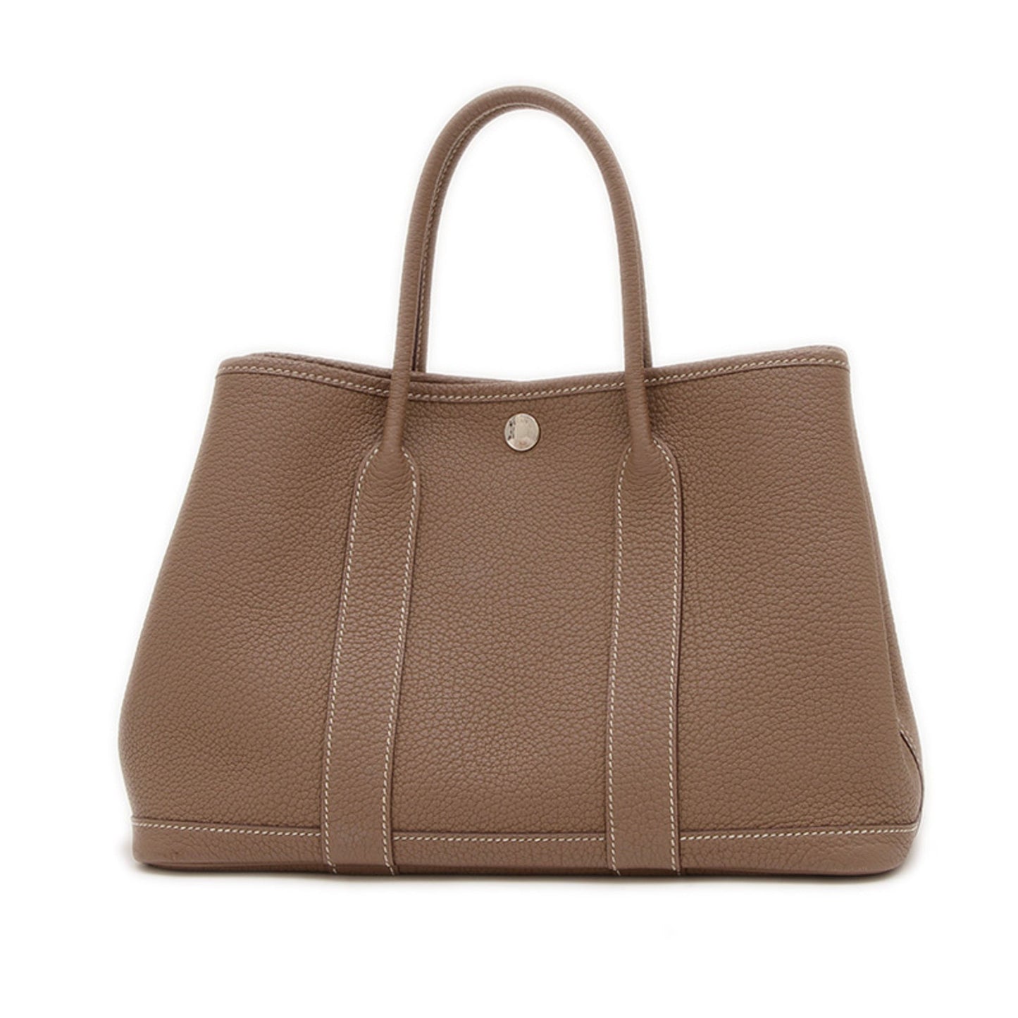 Hermes Garden Etoupe Negonda Tote Bag Leather Gray