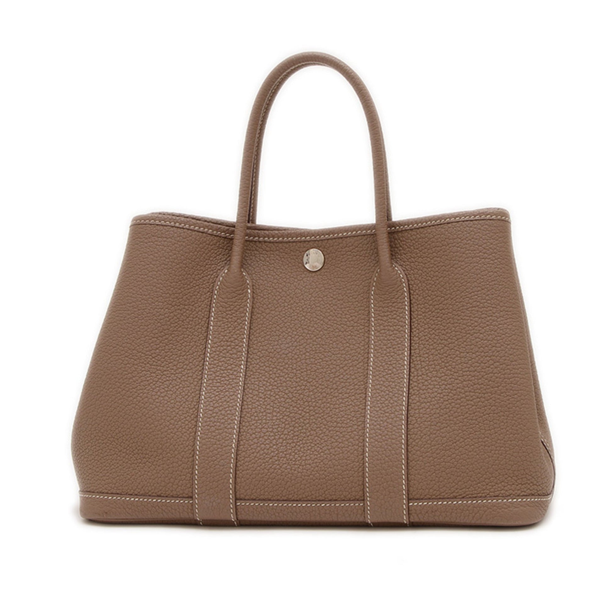 Hermes Garden Etoupe Negonda Tote Bag Leather Gray
