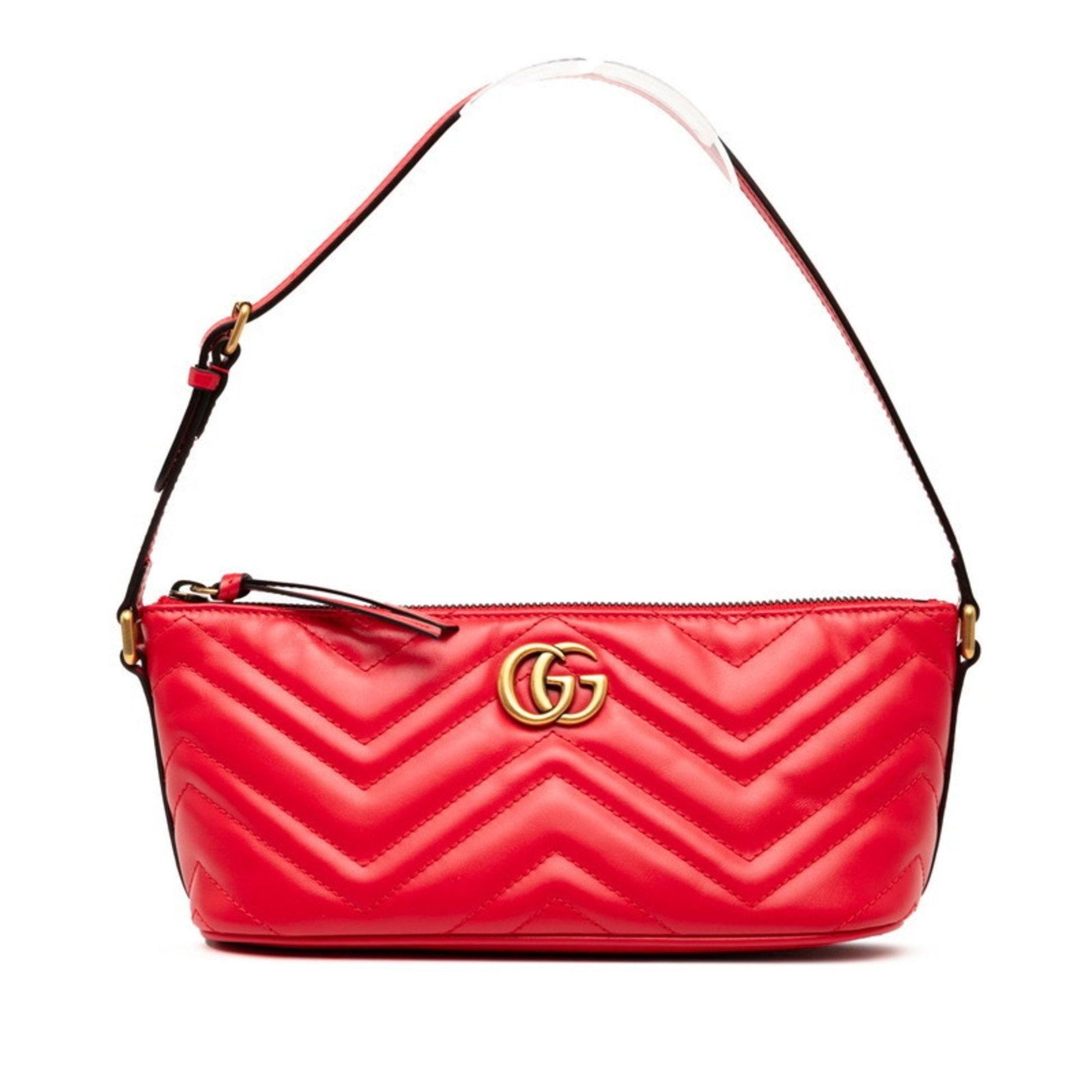 Gucci Red Color Leather Shoulder Bag
