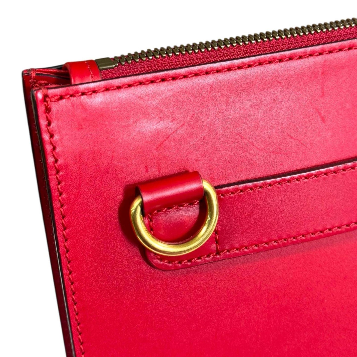 Gucci Red Color Leather Shoulder Bag