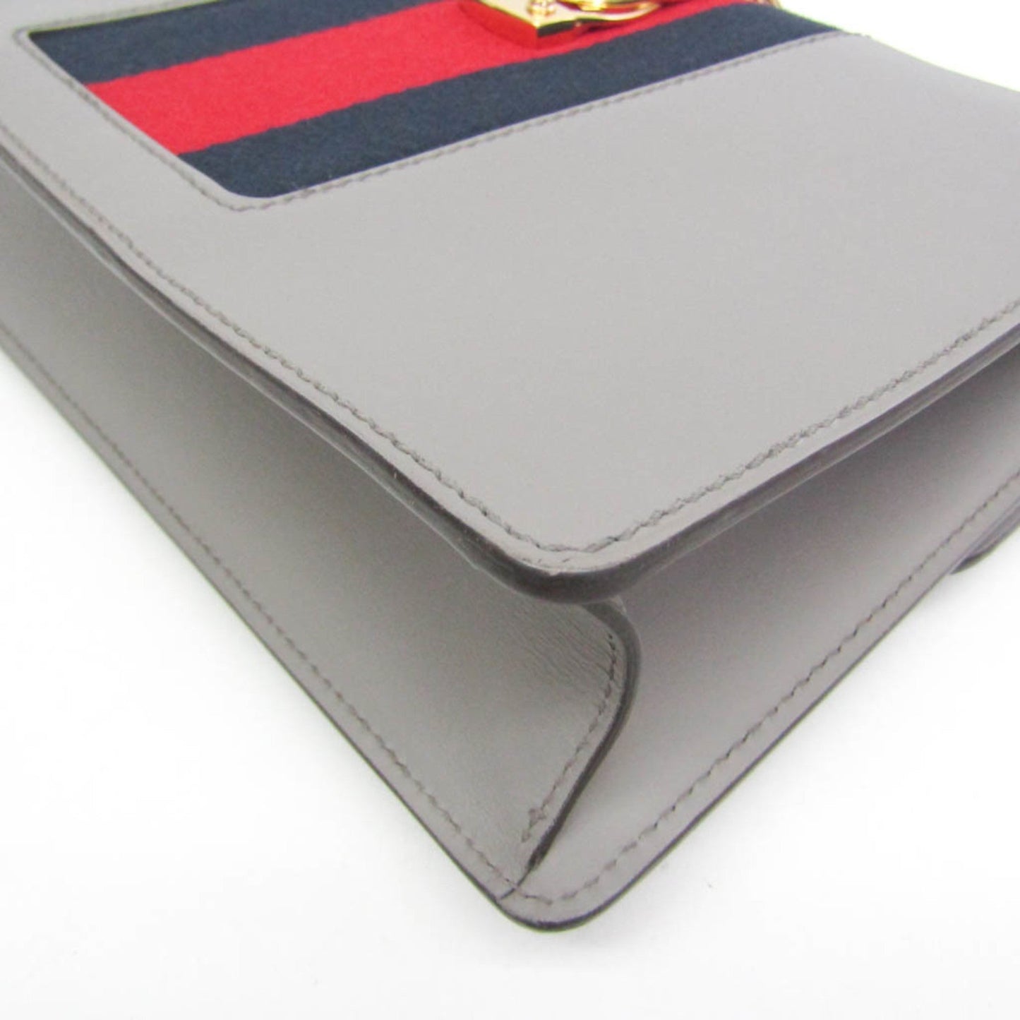 Gucci Gray Leather Shoulder Bag