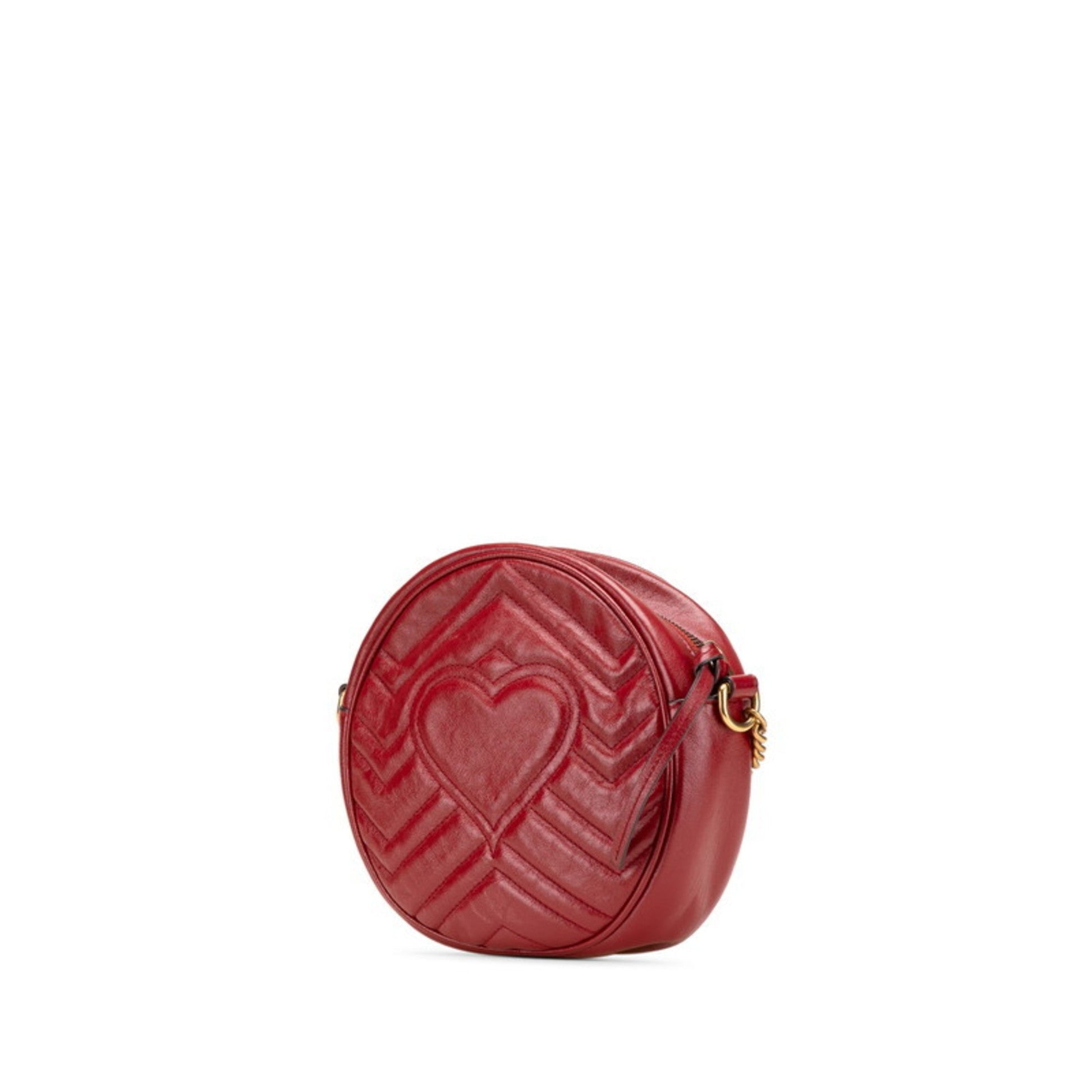 Gucci Gg Marmont Red Color Leather Shoulder Bag