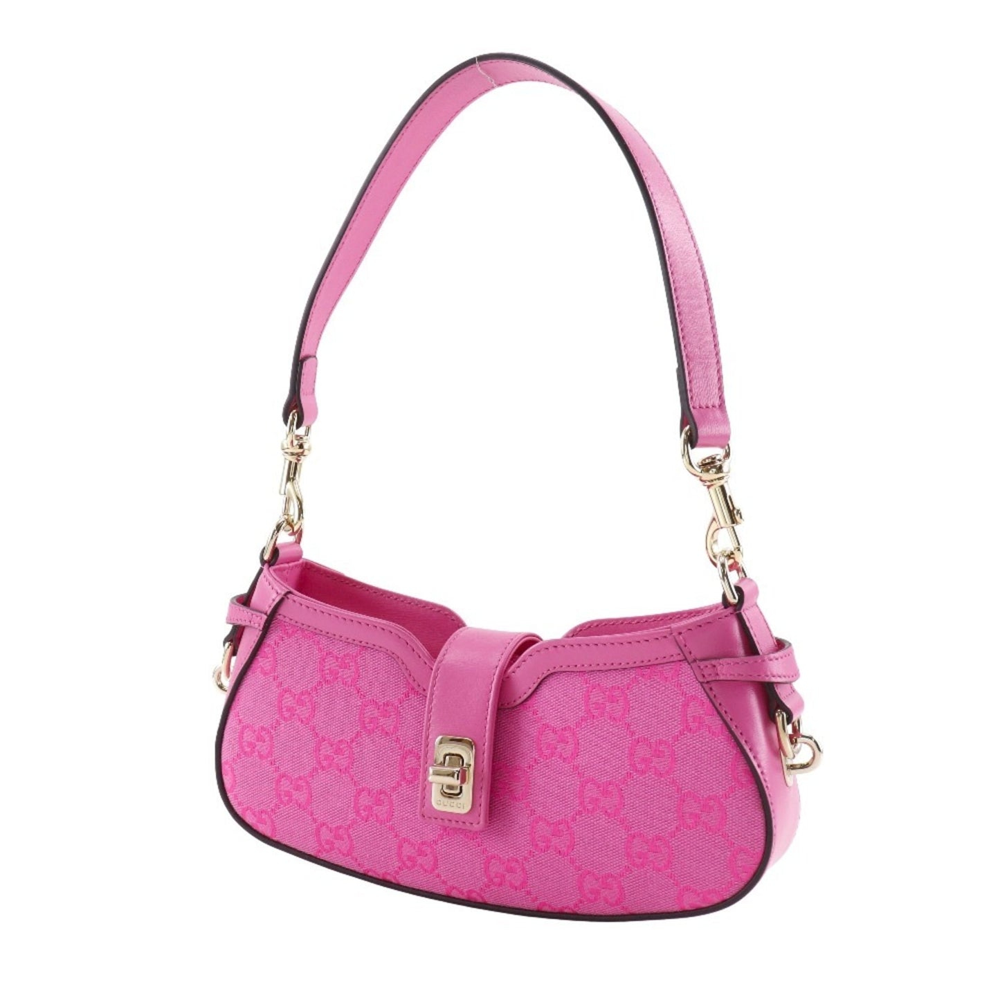 Gucci Pink Gg Canvas Shoulder Bag