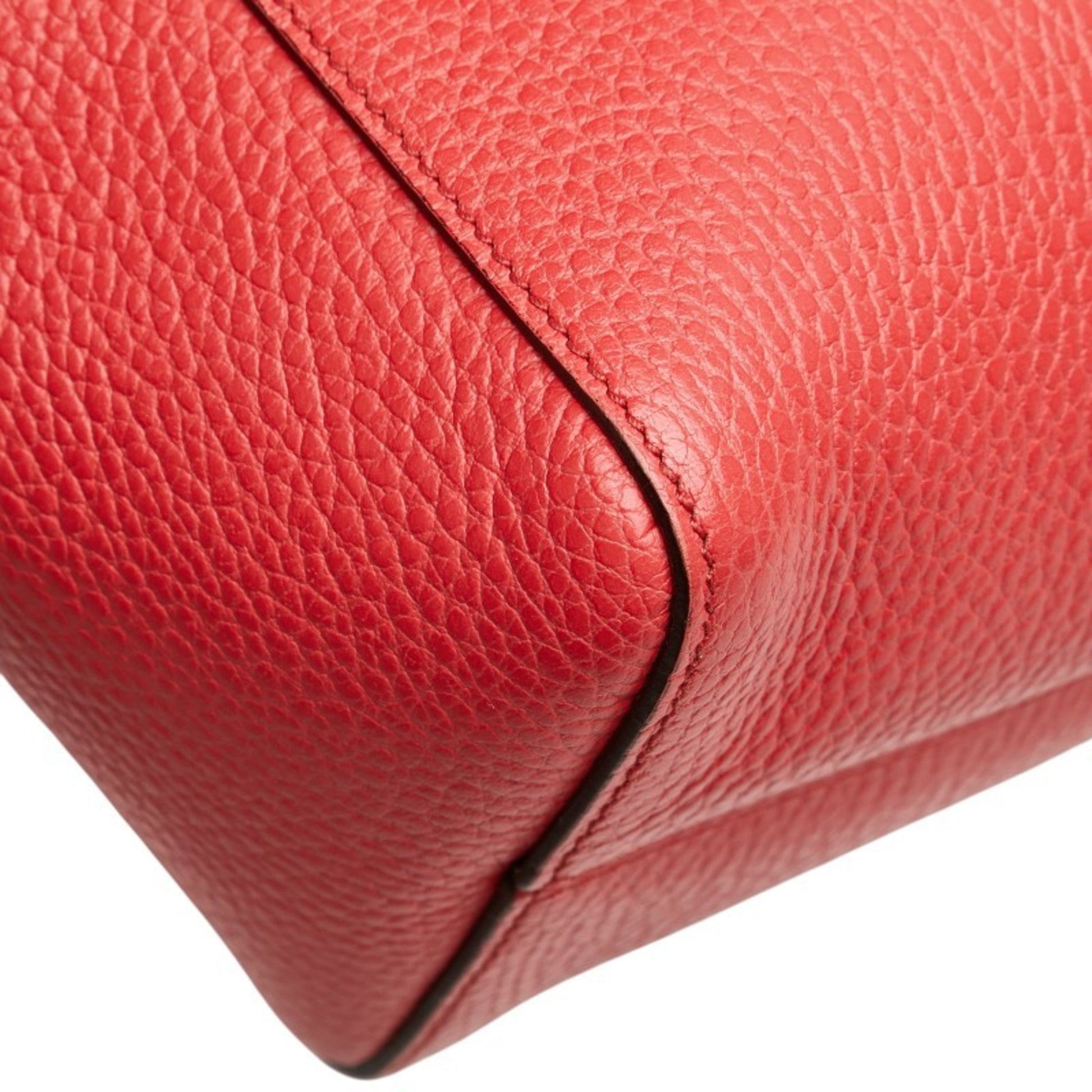 Gucci Pink Red Color Leather Handbag Tote Bag