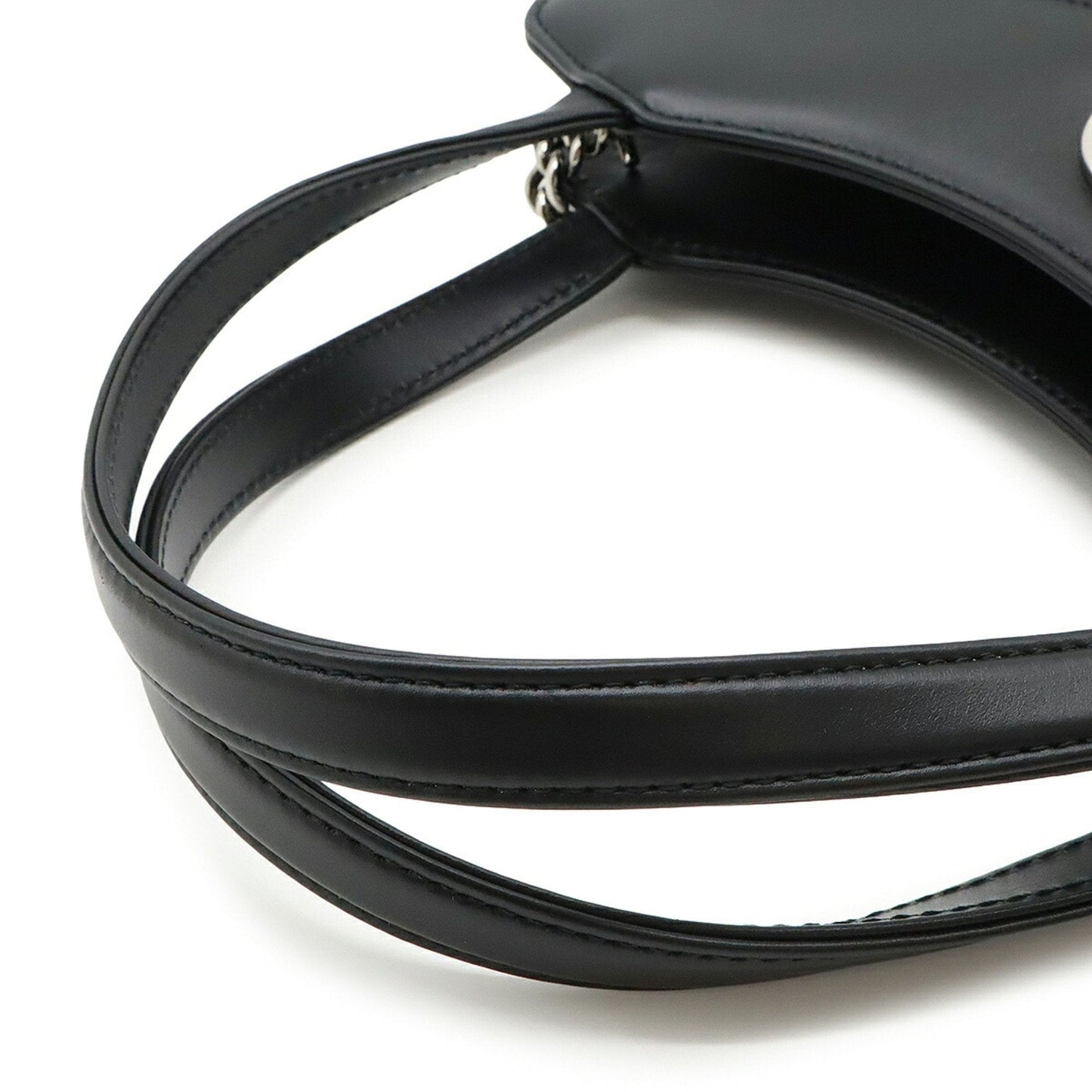 Gucci Black Leather Handbag Shoulder Bag Tote Bag