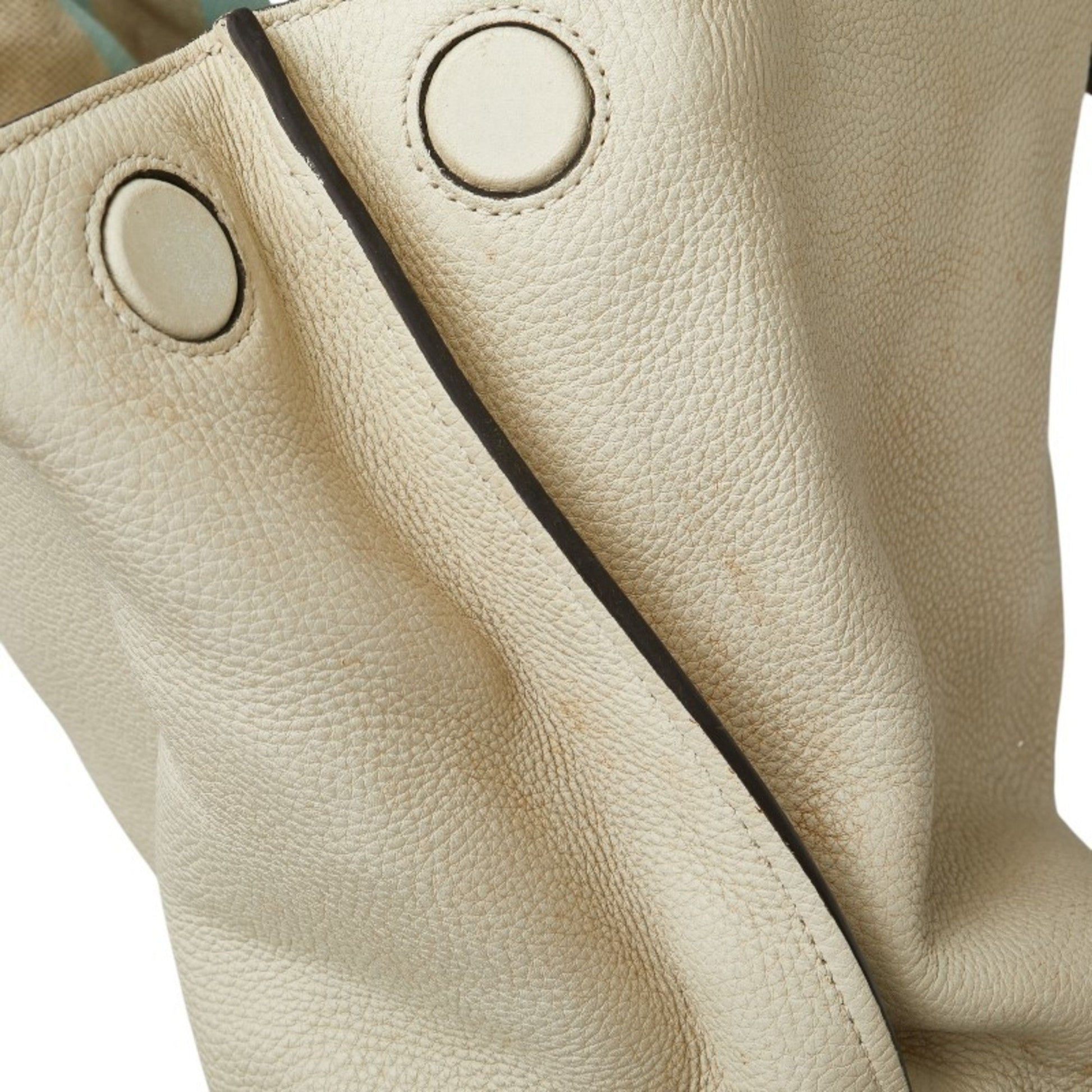 Gucci White Leather Shoulder Bag Tote Bag