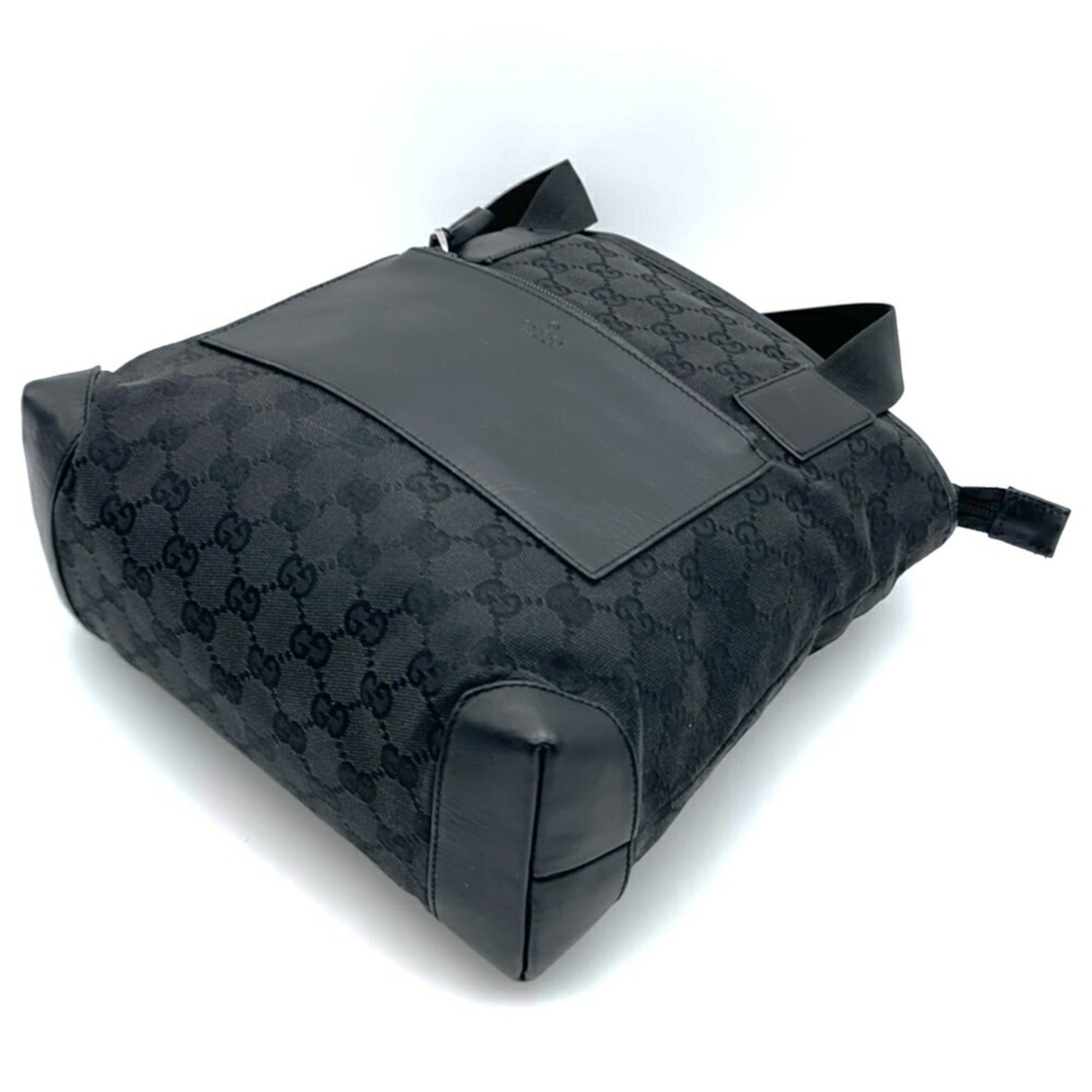 Gucci Black Gg Canvas Tote Bag