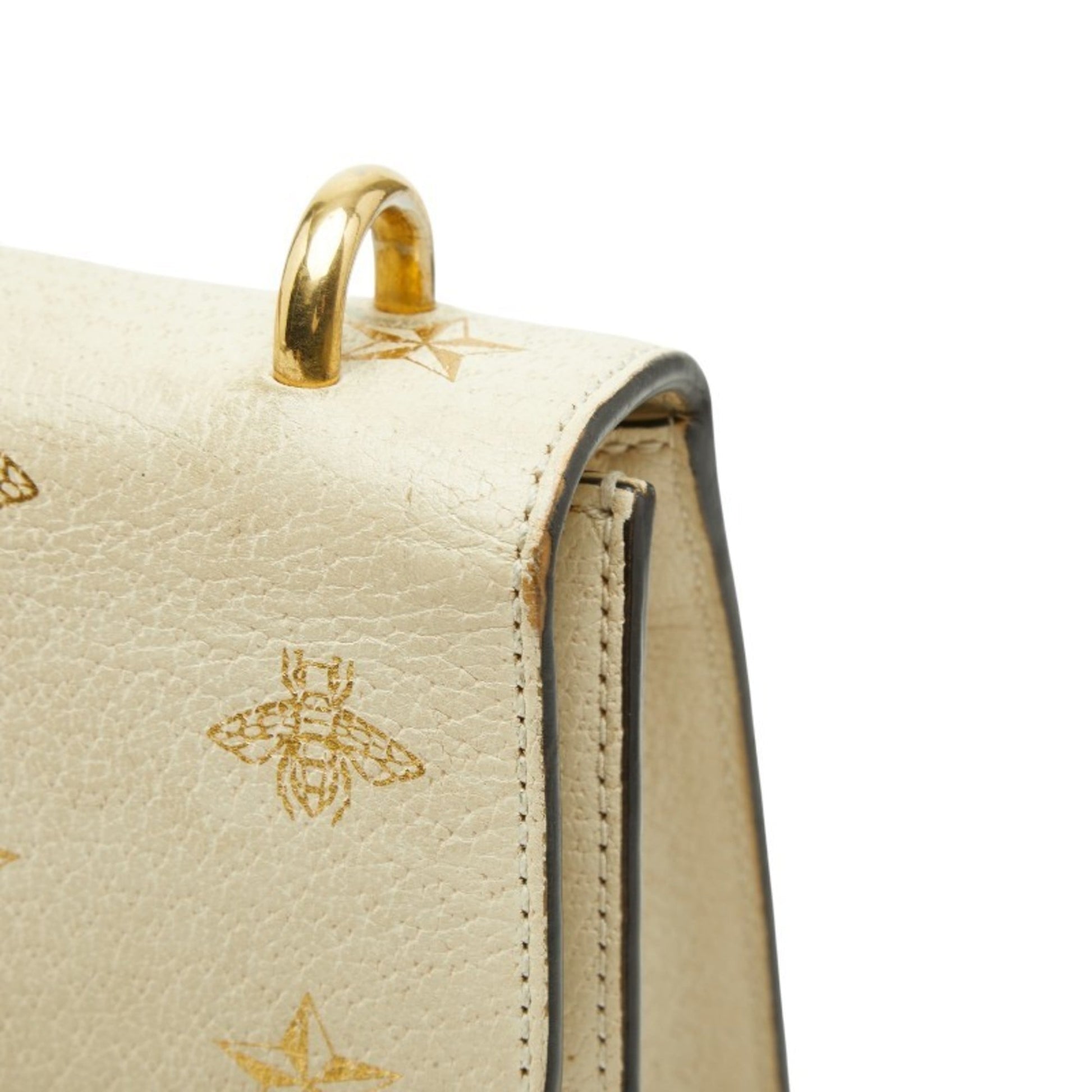 Gucci Ivory White Leather Shoulder Bag