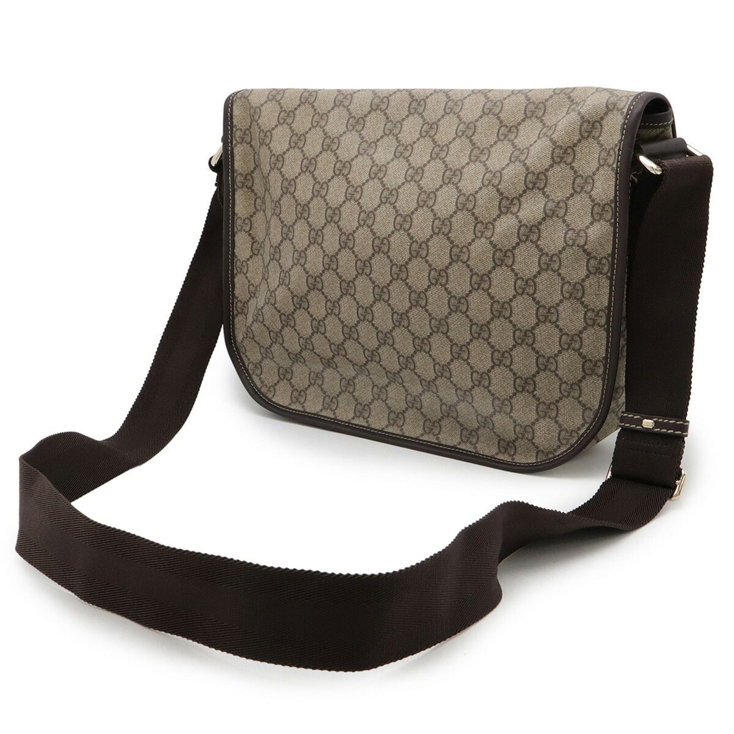 Gucci Gg Plus Beige Dark Brown Gg Supreme Shoulder Bag
