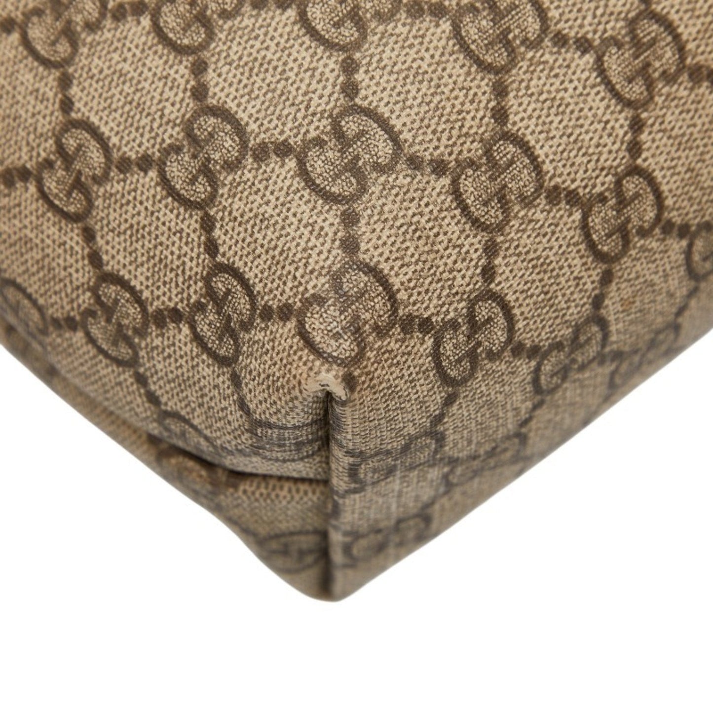 Gucci Beige Ivory Pvc Leather Handbag Tote Bag