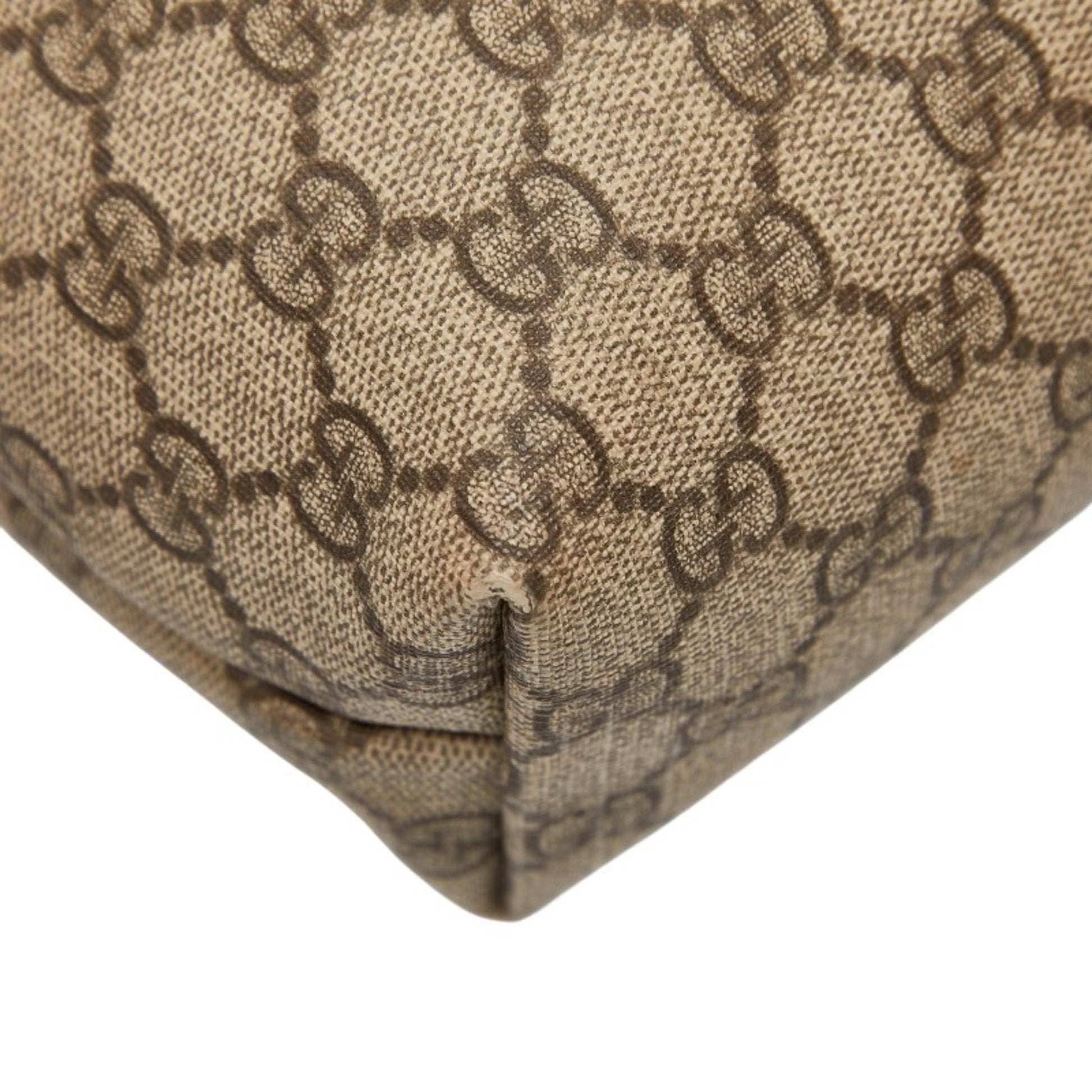 Gucci Beige Ivory Pvc Leather Handbag Tote Bag
