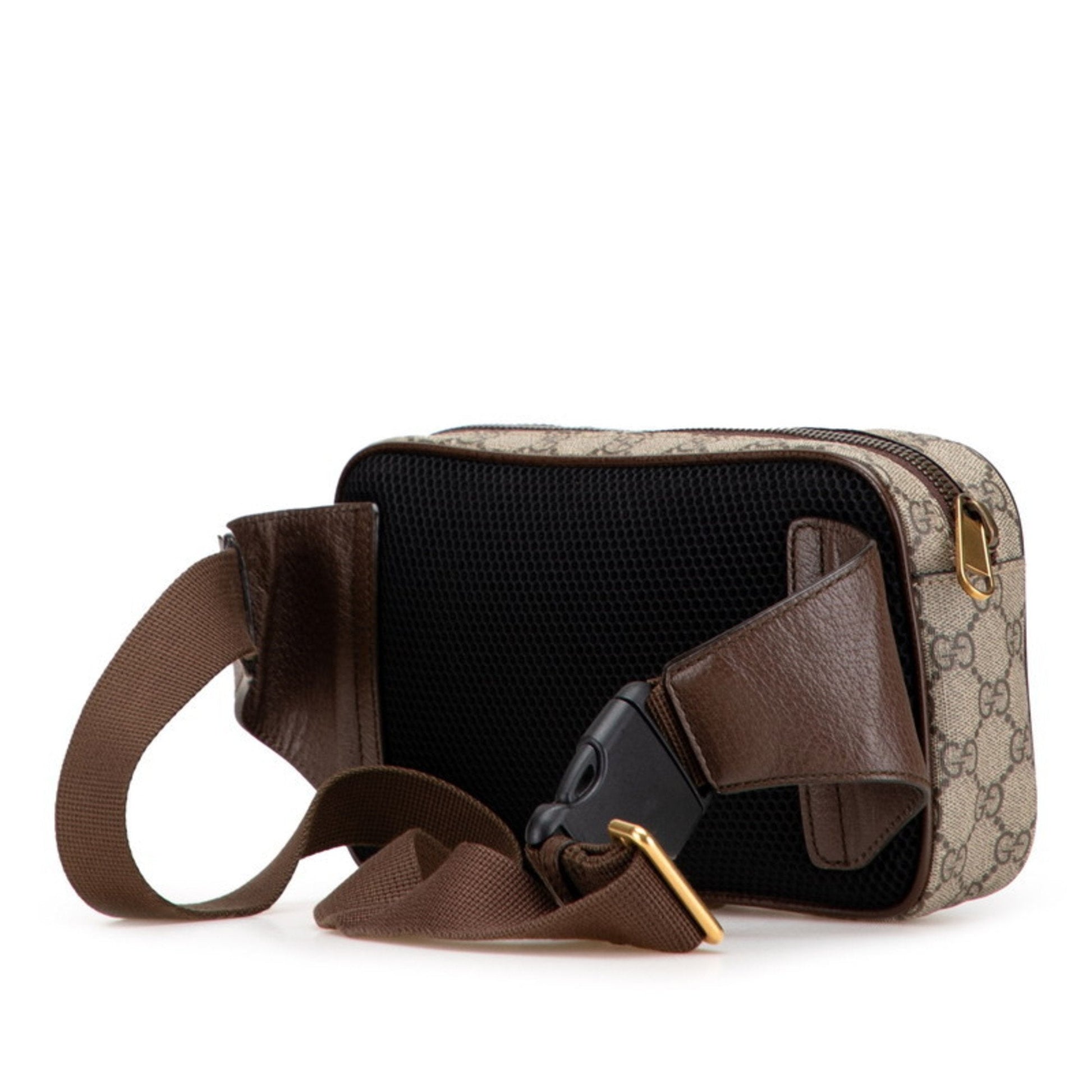 Gucci Beige Brown Pvc Leather Sling Bag