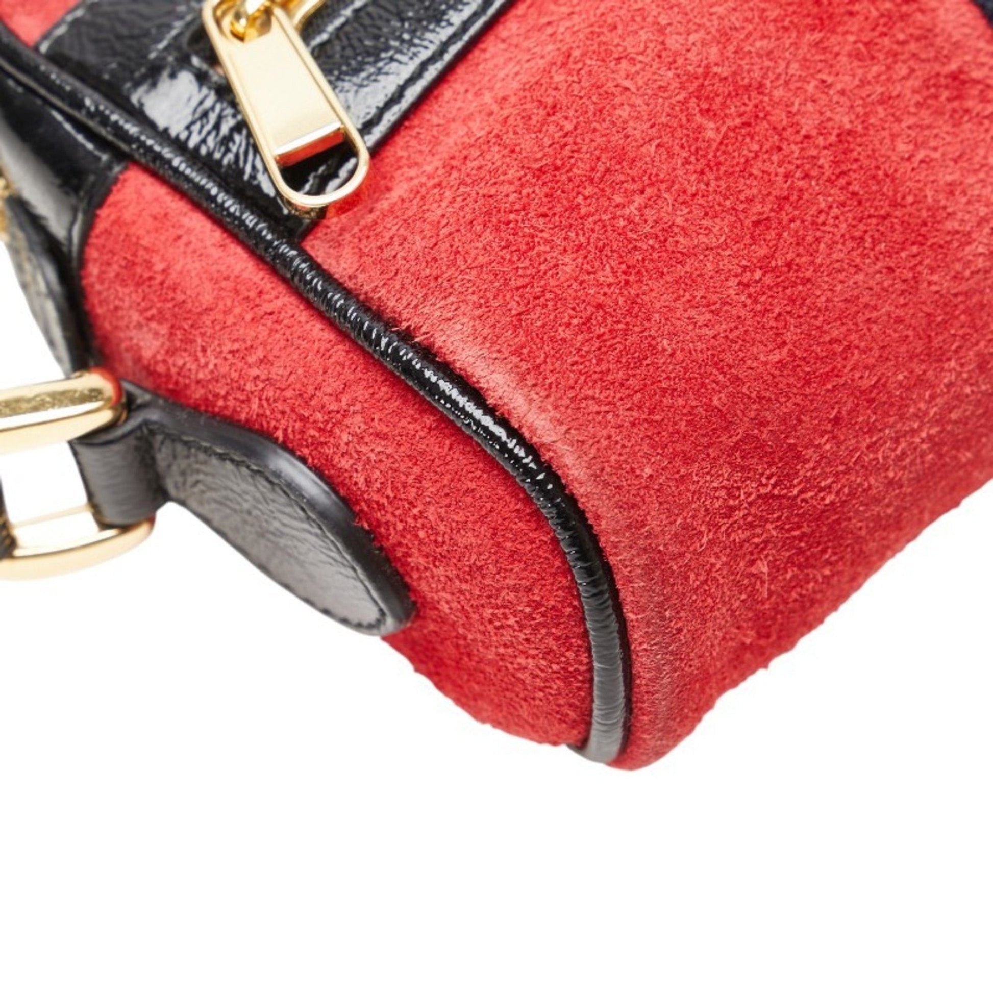 Gucci Multi-Color Red Color Suede Leather Shoulder Bag