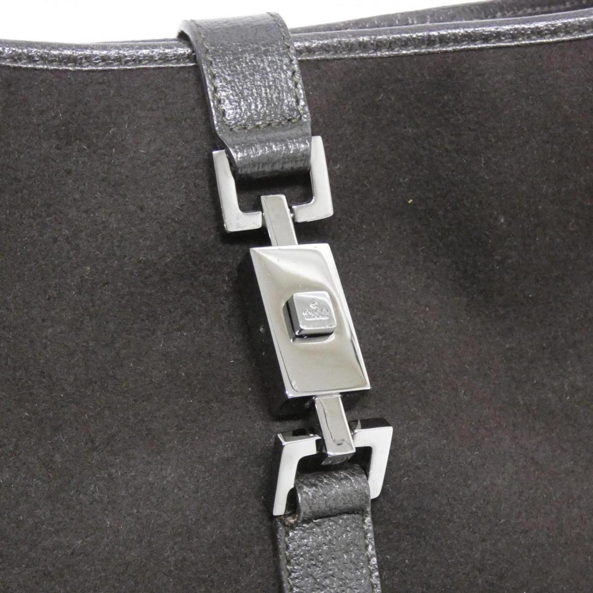 Gucci Brown Felt Shoulder Bag