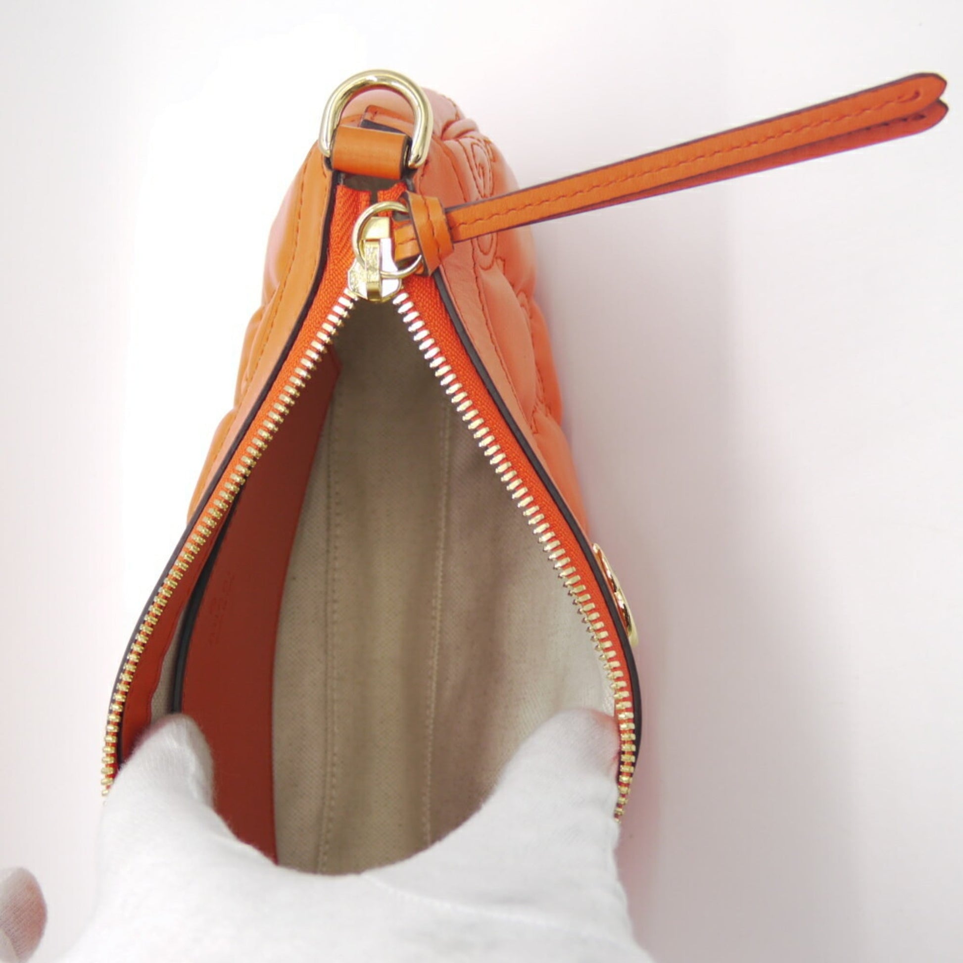 Gucci Orange Leather Handbag Shoulder Bag