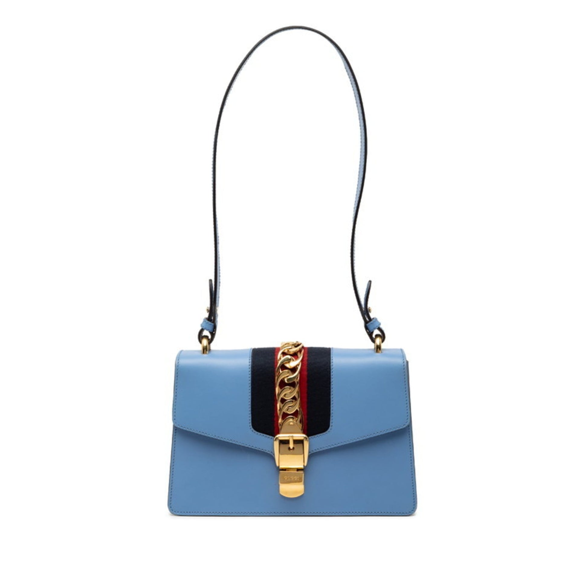 Gucci Blue Leather Shoulder Bag