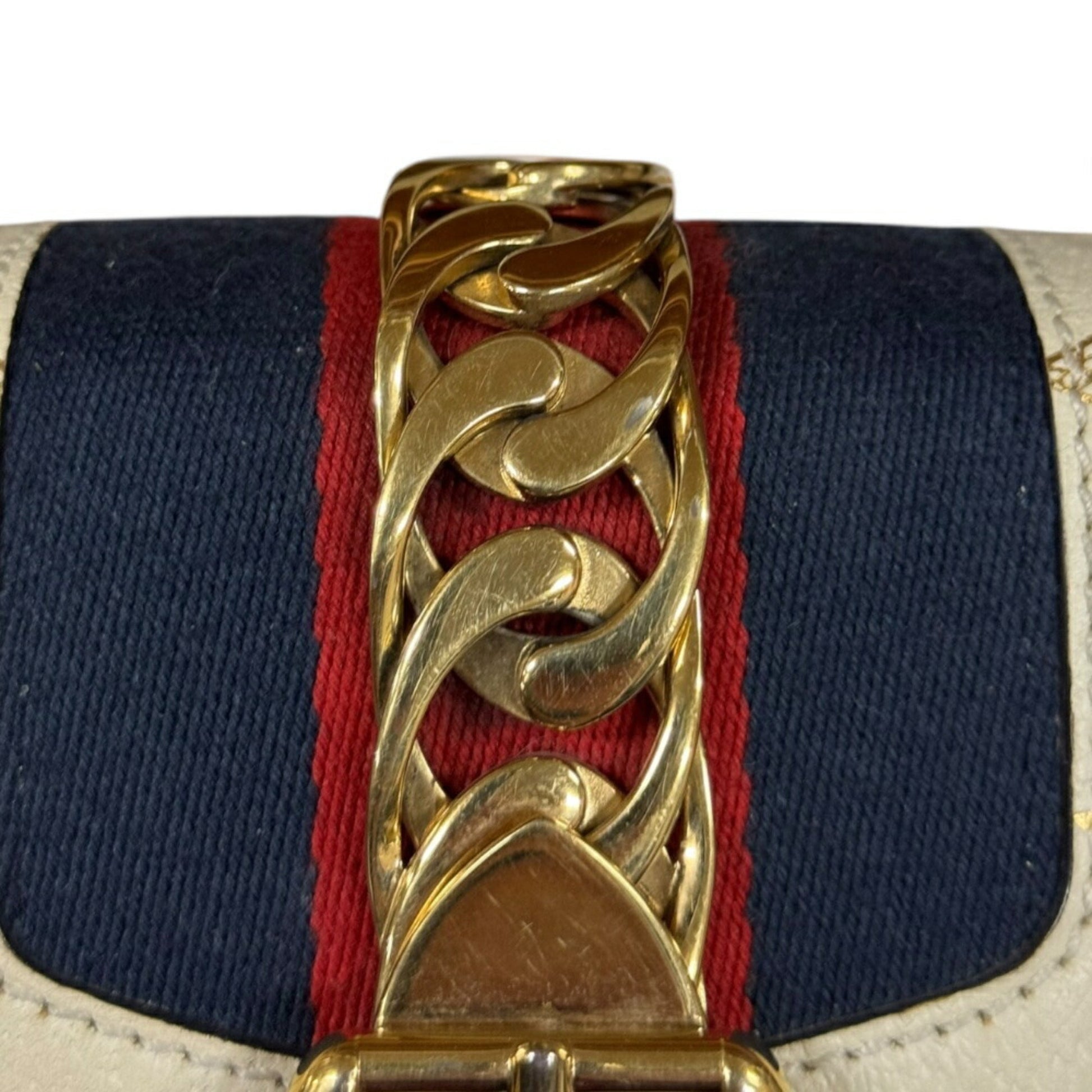 Gucci White Leather Shoulder Bag