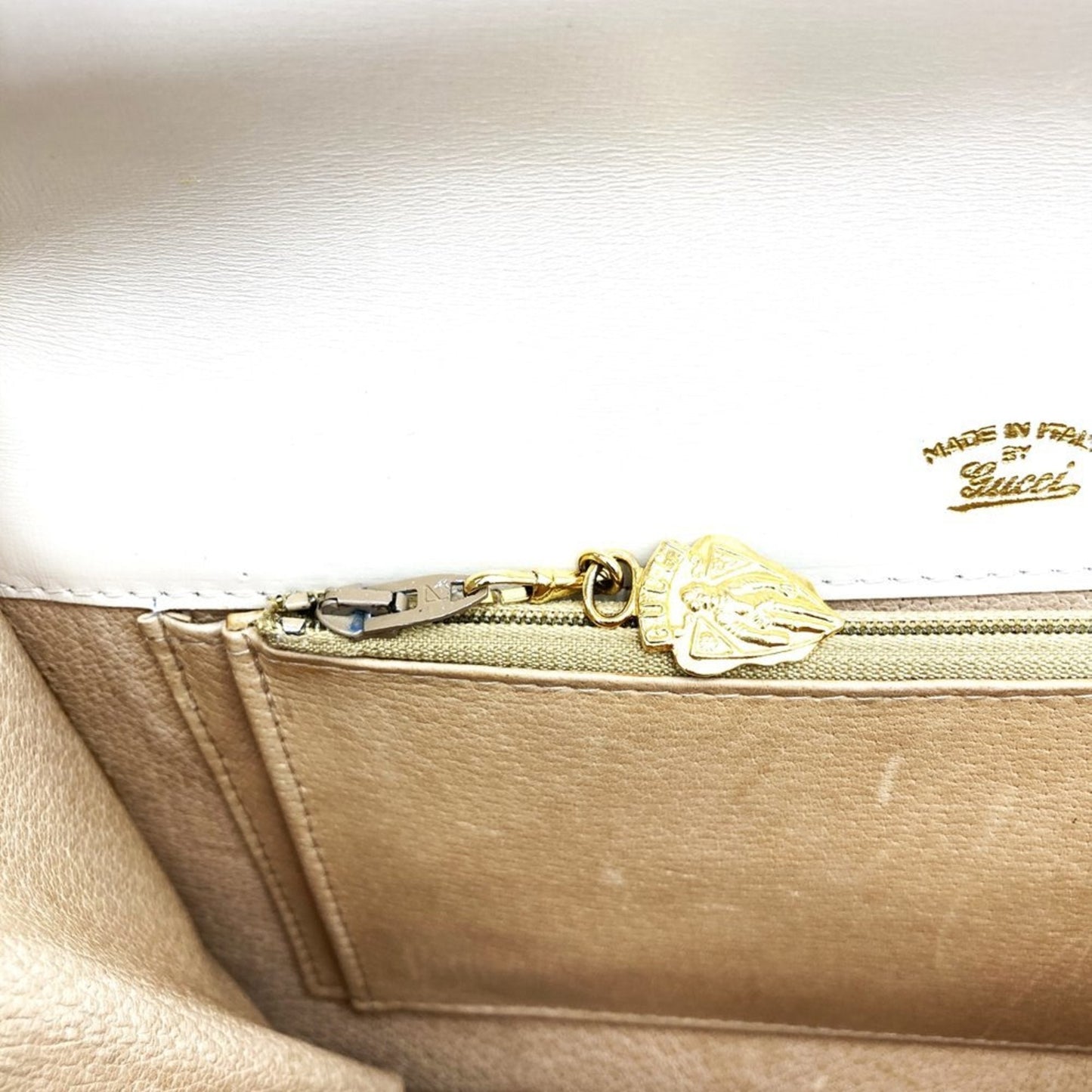 Gucci White Leather Shoulder Bag