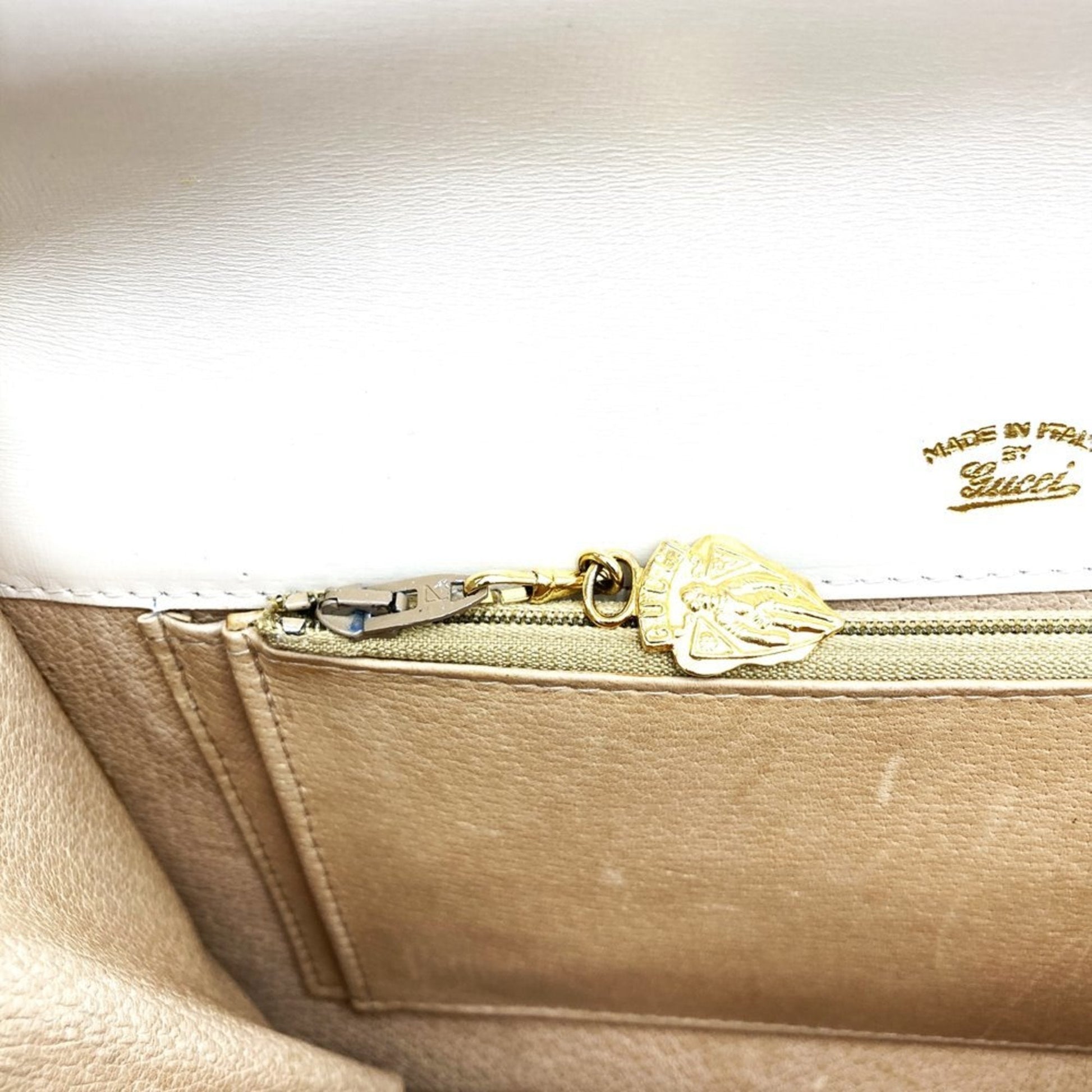 Gucci White Leather Shoulder Bag