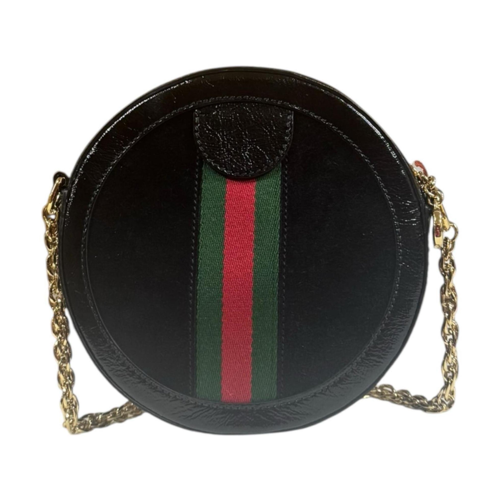 Gucci Black Patent Leather Suede Shoulder Bag