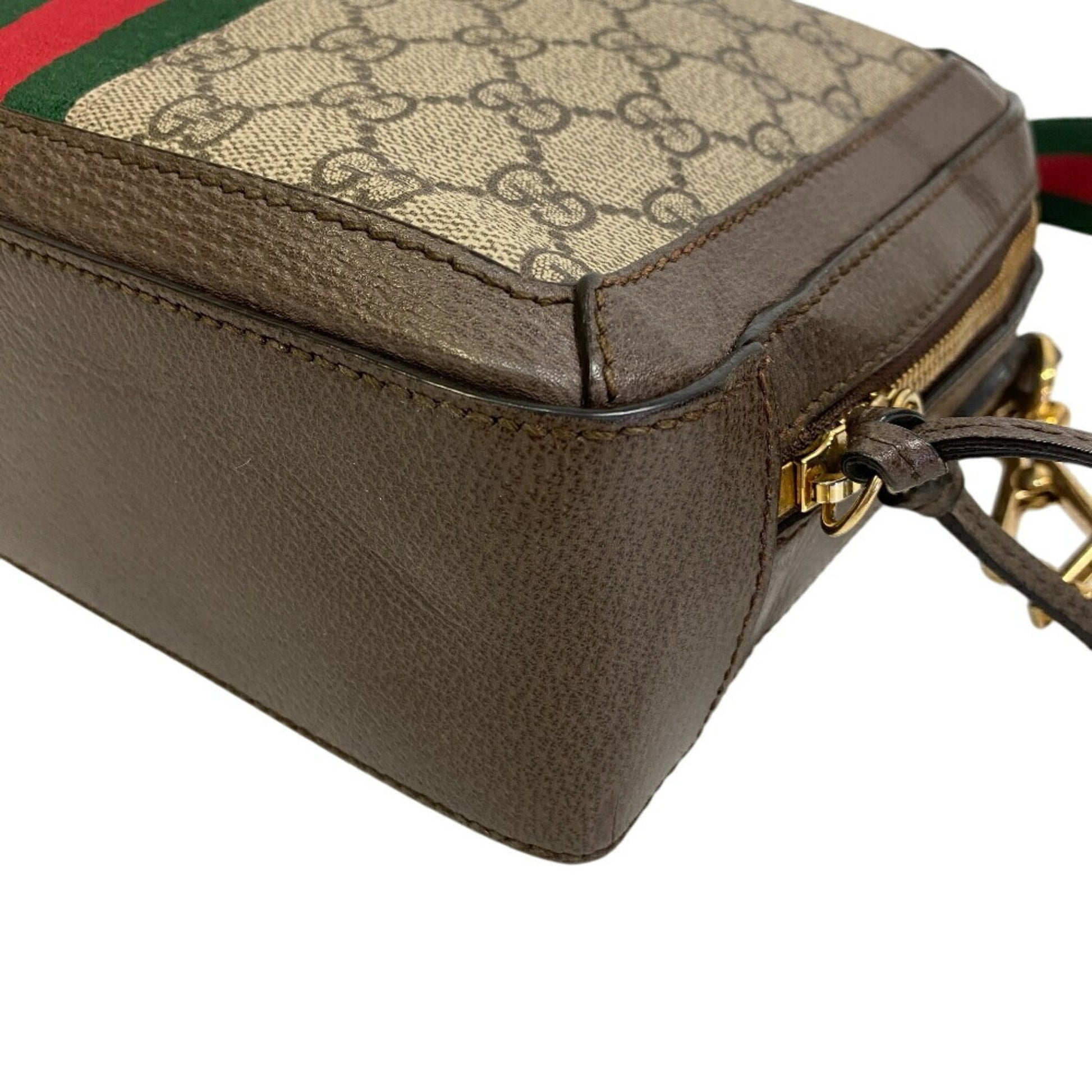 Gucci Brown Pvc Coated Canvas Shoulder Bag