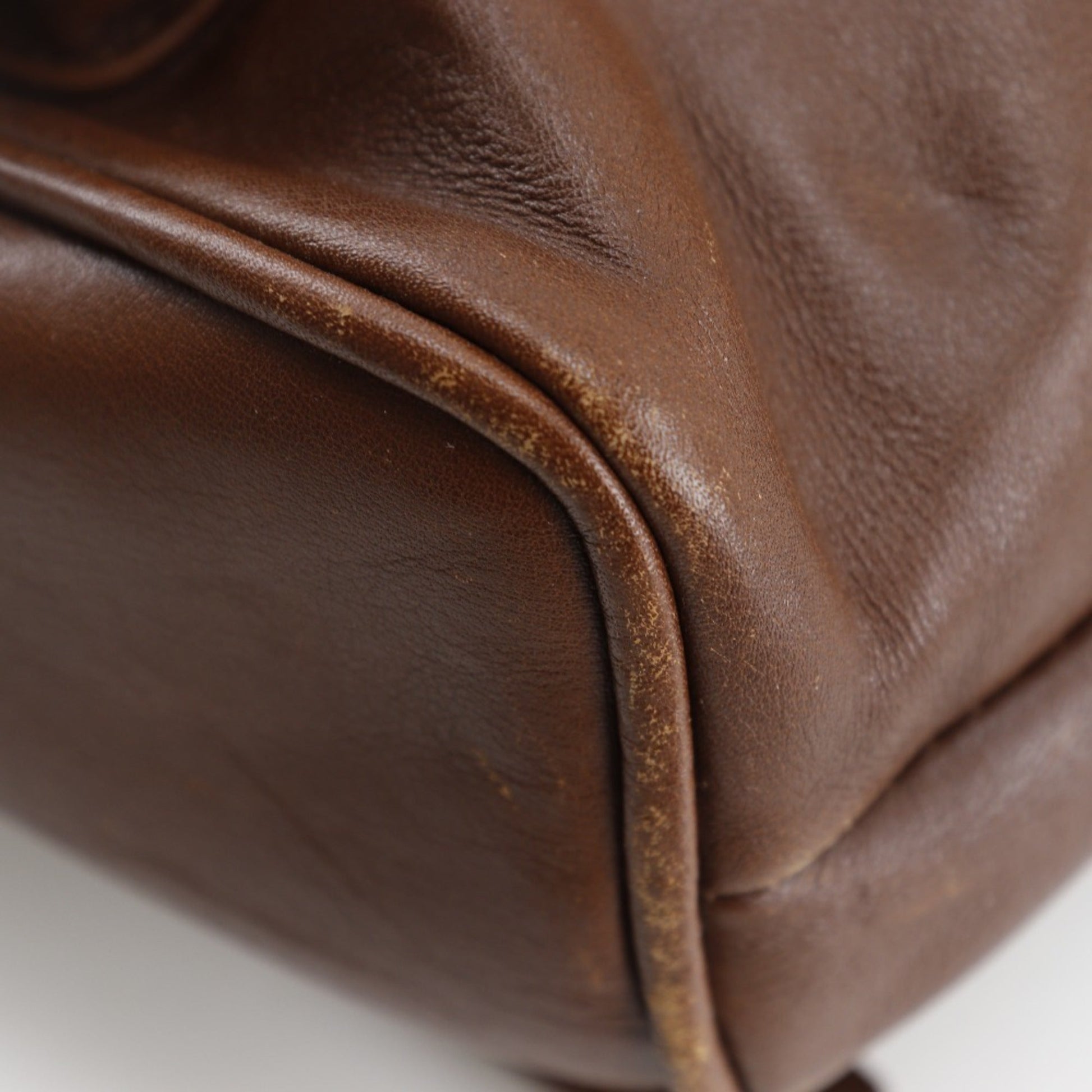 Gucci Brown Leather Backpack